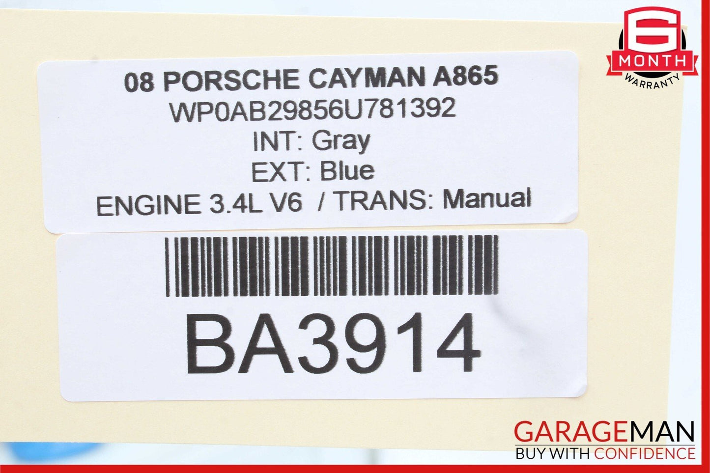 05-08 Porsche Cayman Boxster 987 Speedometer Odometer Instrument Cluster Gauge