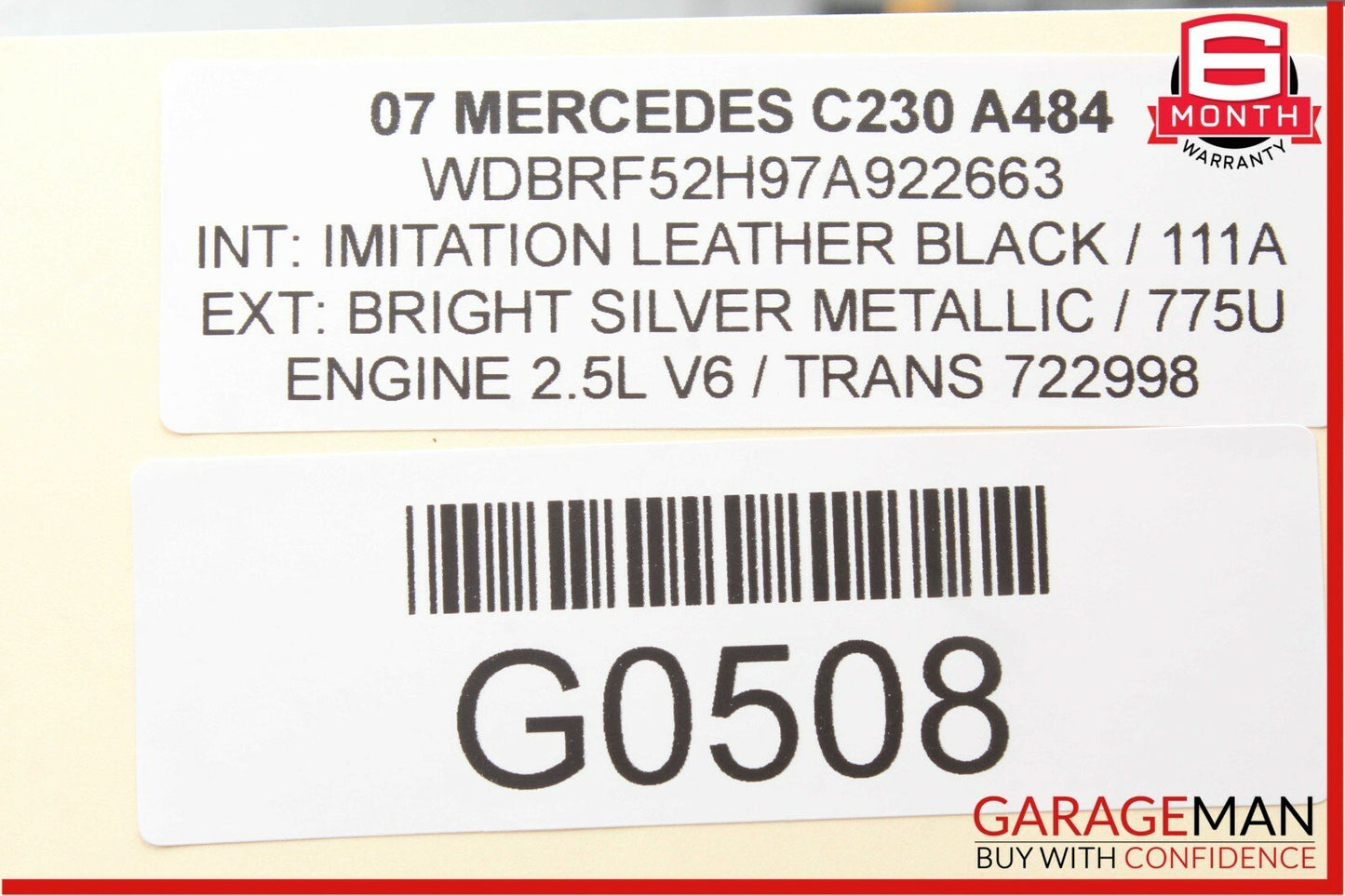01-07 Mercedes W203 C230 C240 C320 Rear Right Passenger Side Door Control Module