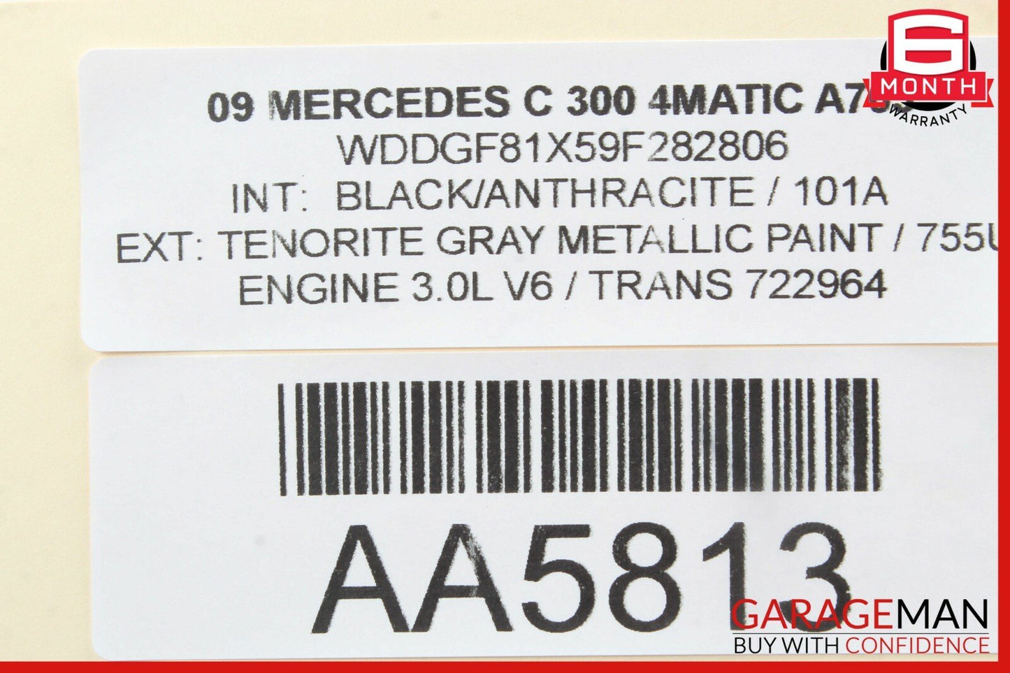 08-14 Mercedes W204 C250 C300 Rear Right Side Door Window Regulator Motor Unit