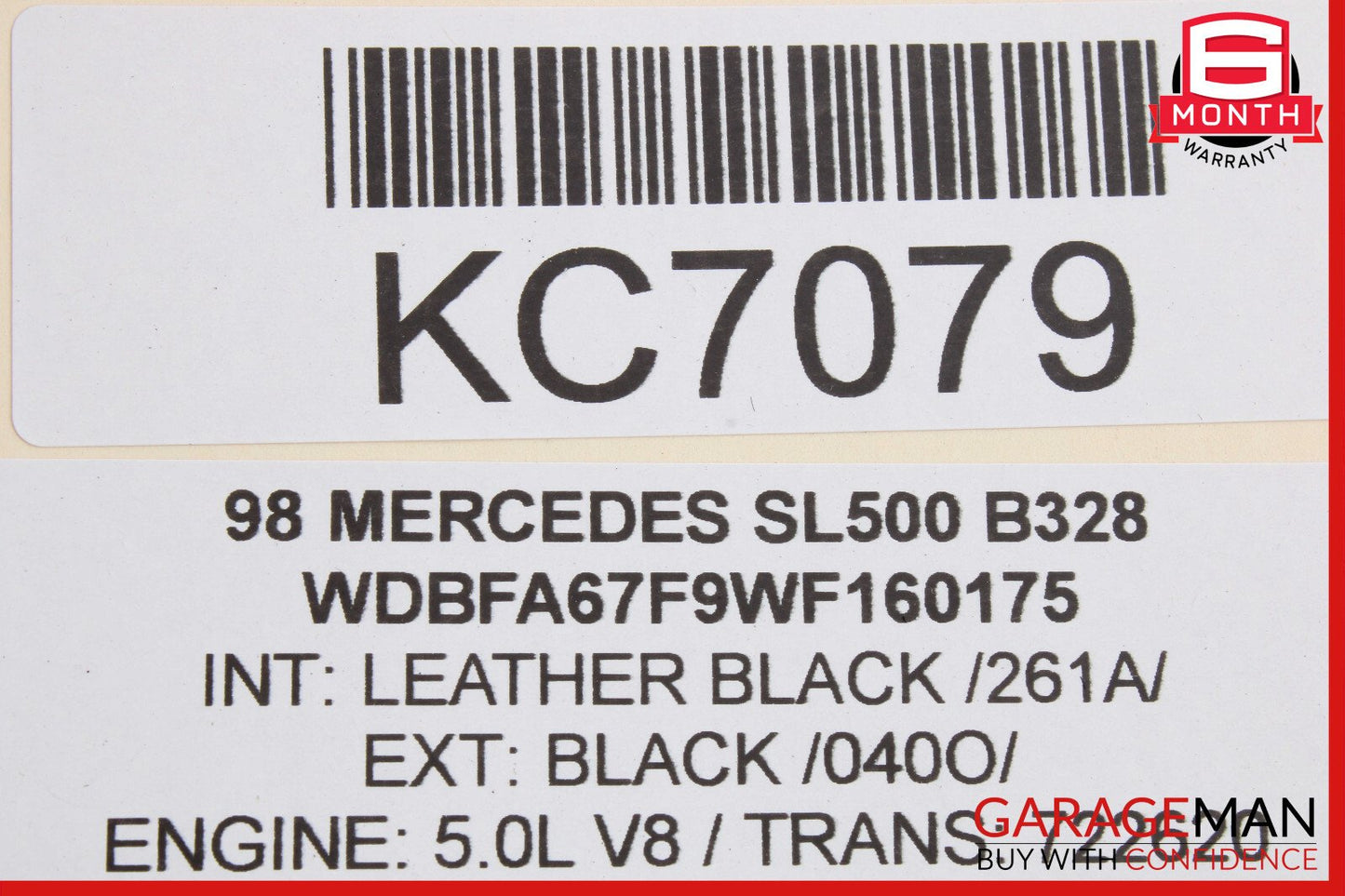 98-02 Mercedes R129 SL500 Rear Trunk Lid Lock Latch Actuator OEM