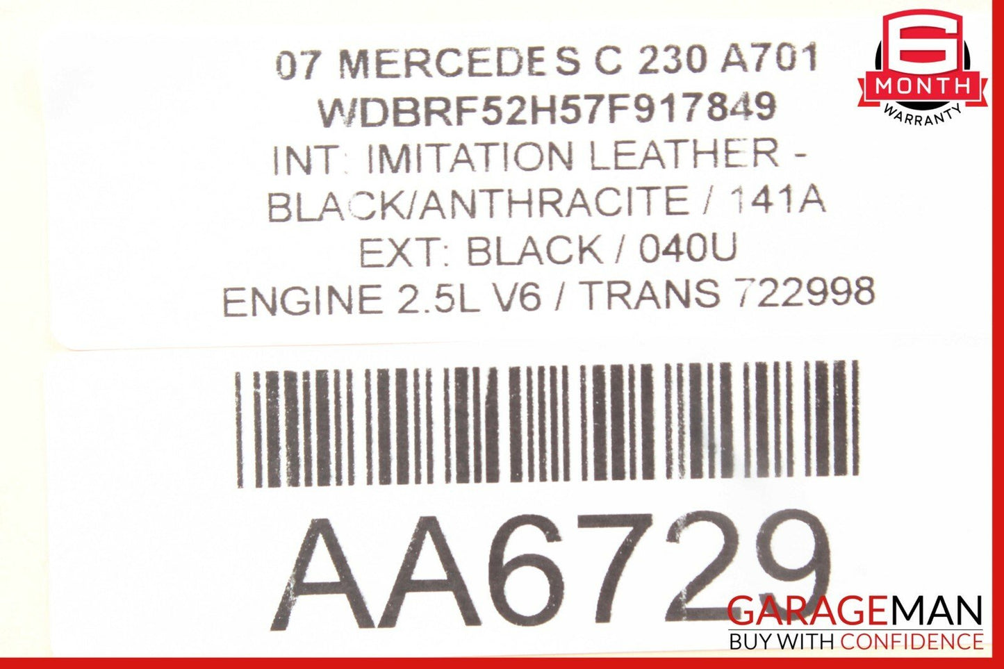 01-07 Mercedes W203 C230 C55 AMG Rear Right Side Door Controller Module Unit