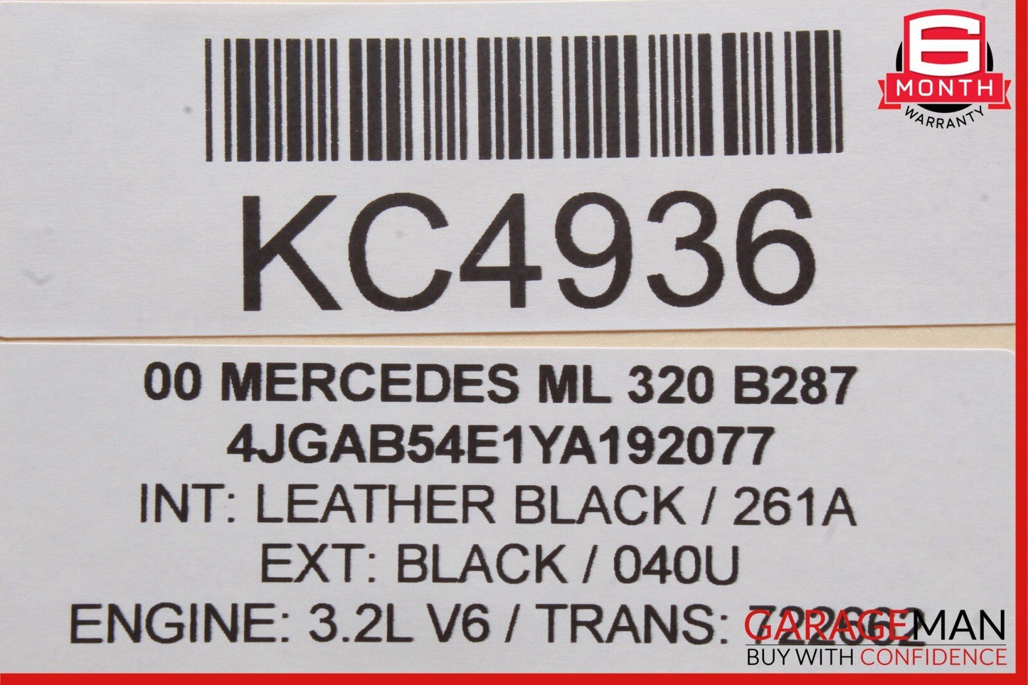 98-05 Mercedes W163 ML320 ML430 Front Right Side Exterior Door Handle Black OEM