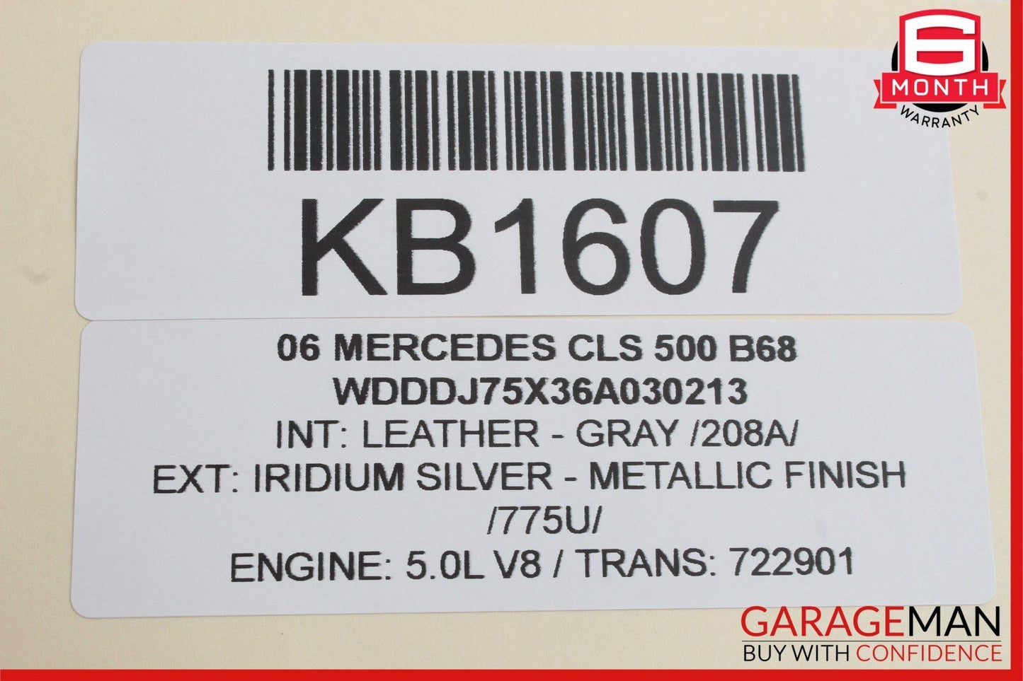 06-11 Mercedes W219 CLS500 Front or Rear Right Exterior Door Handle Keyless Go