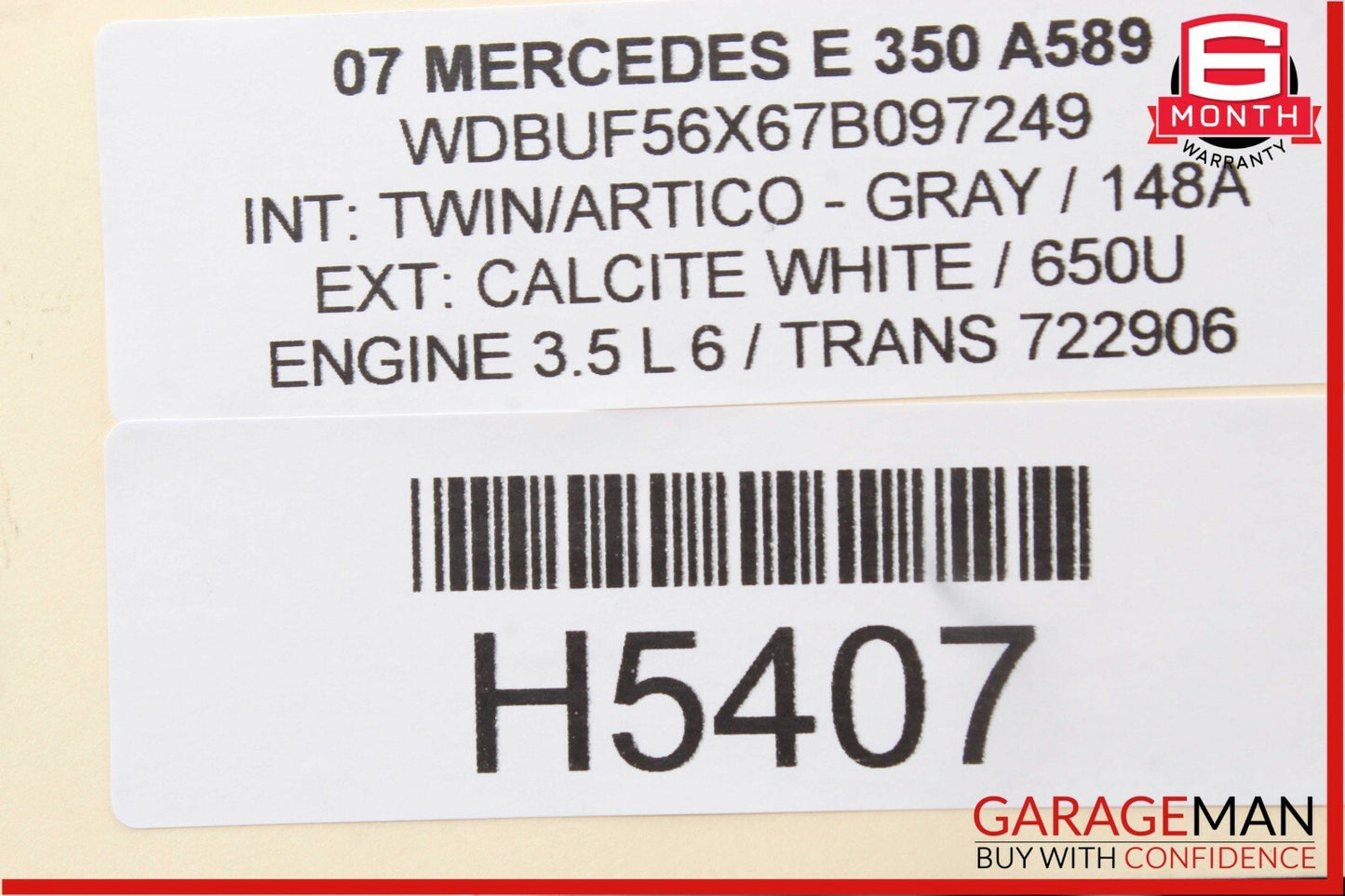 07-09 Mercedes E350 CLS550 Front Right Side Seat Belt Seatbelt Retractor Grey