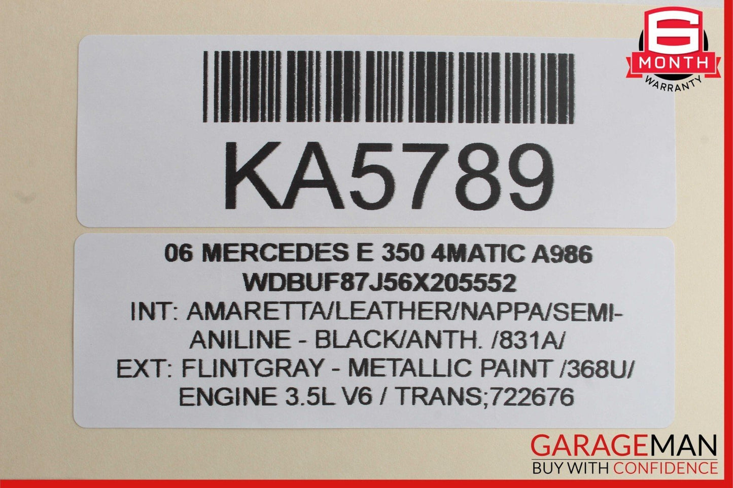 03-09 Mercedes W211 E350 4Matic Front Right Passenger Exterior Door Handle OEM