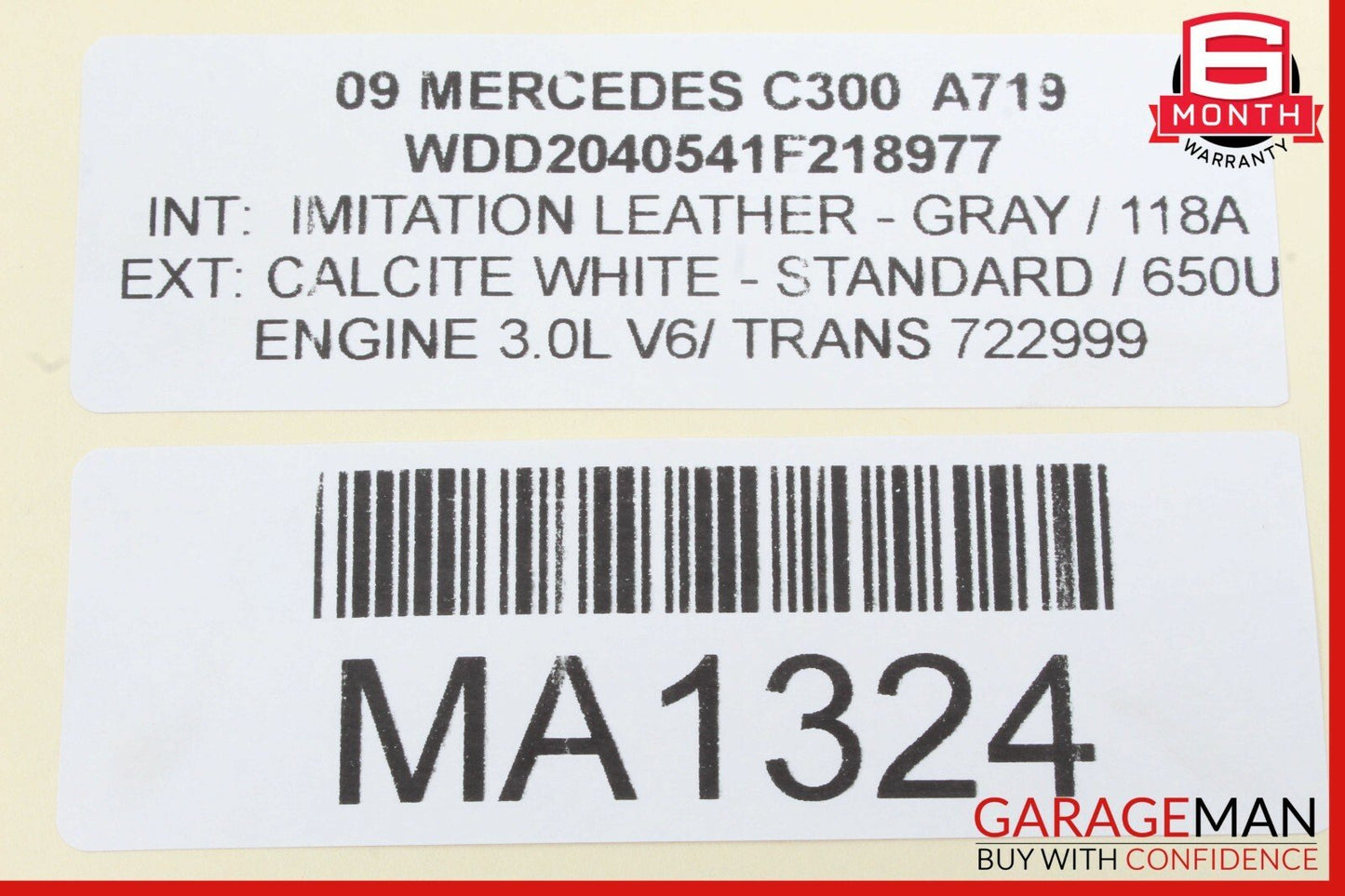 08-11 Mercedes W204 C300 C350 Rear Left Exterior Door Handle Trim Bezel Cover