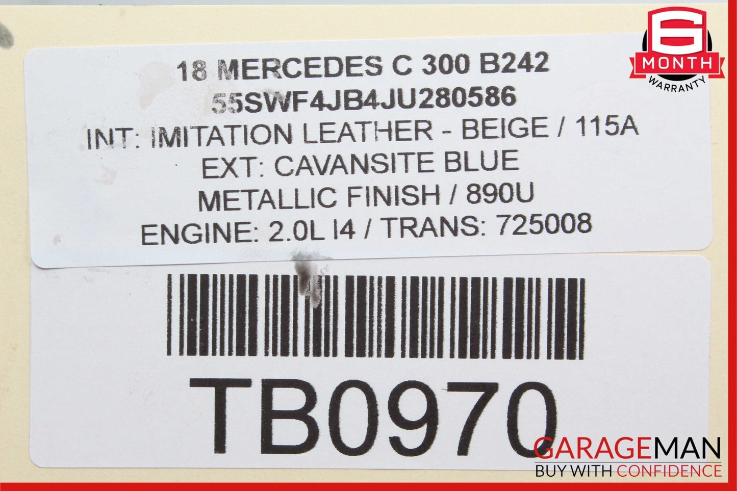 15-18 Mercedes W205 C300 C400 Power Brake Booster Master Cylinder Reservoir Assy
