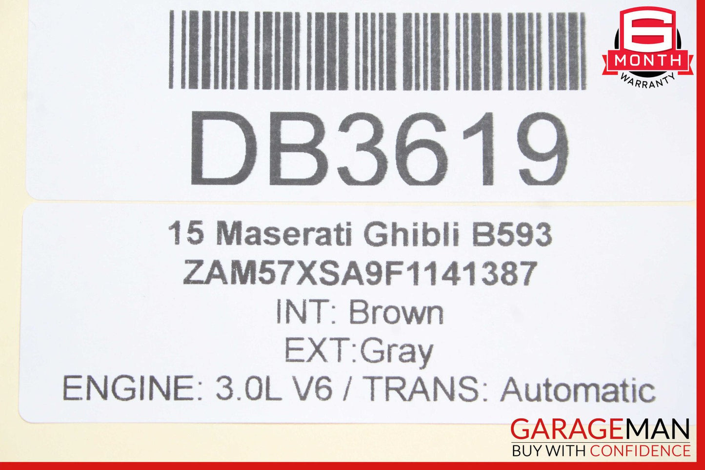 14-17 Maserati Ghibli Rear Left Driver Side Exterior Door Shell Frame Panel OEM