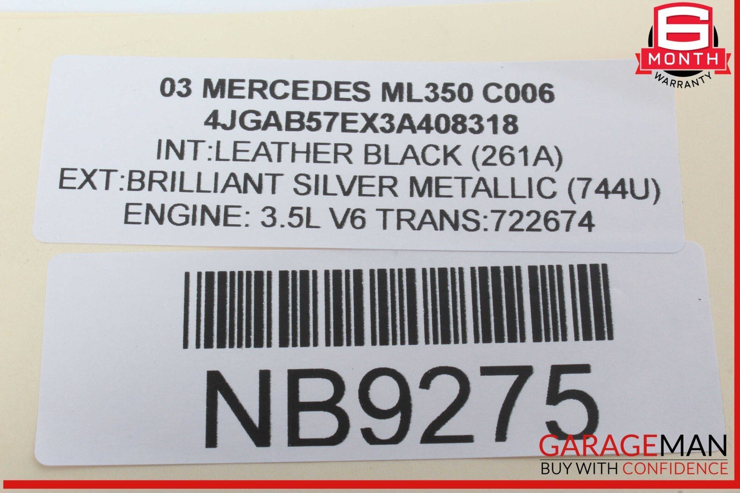 98-05 Mercedes ML320 ML500 6 Disc CD Changer w/ Magazine 1638203889 Genuine