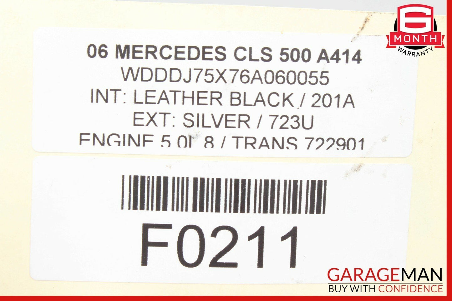 06-09 Mercedes W219 CLS500 Steering Column Control Switches Assembly Black OEM