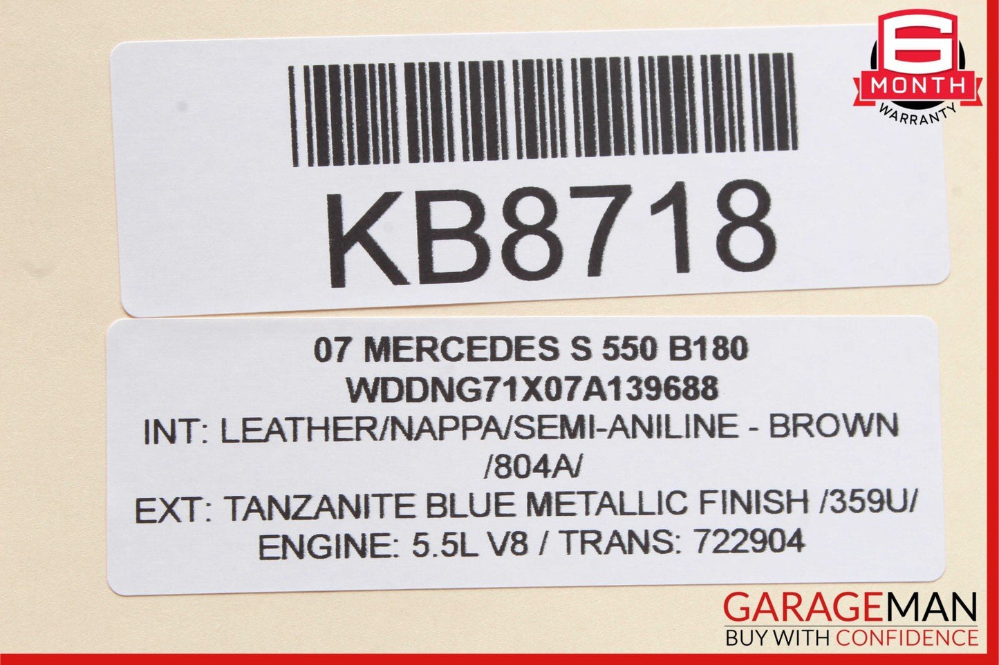 07-09 Mercedes W221 S550 Front Right Passenger Side Under Seat Control Module