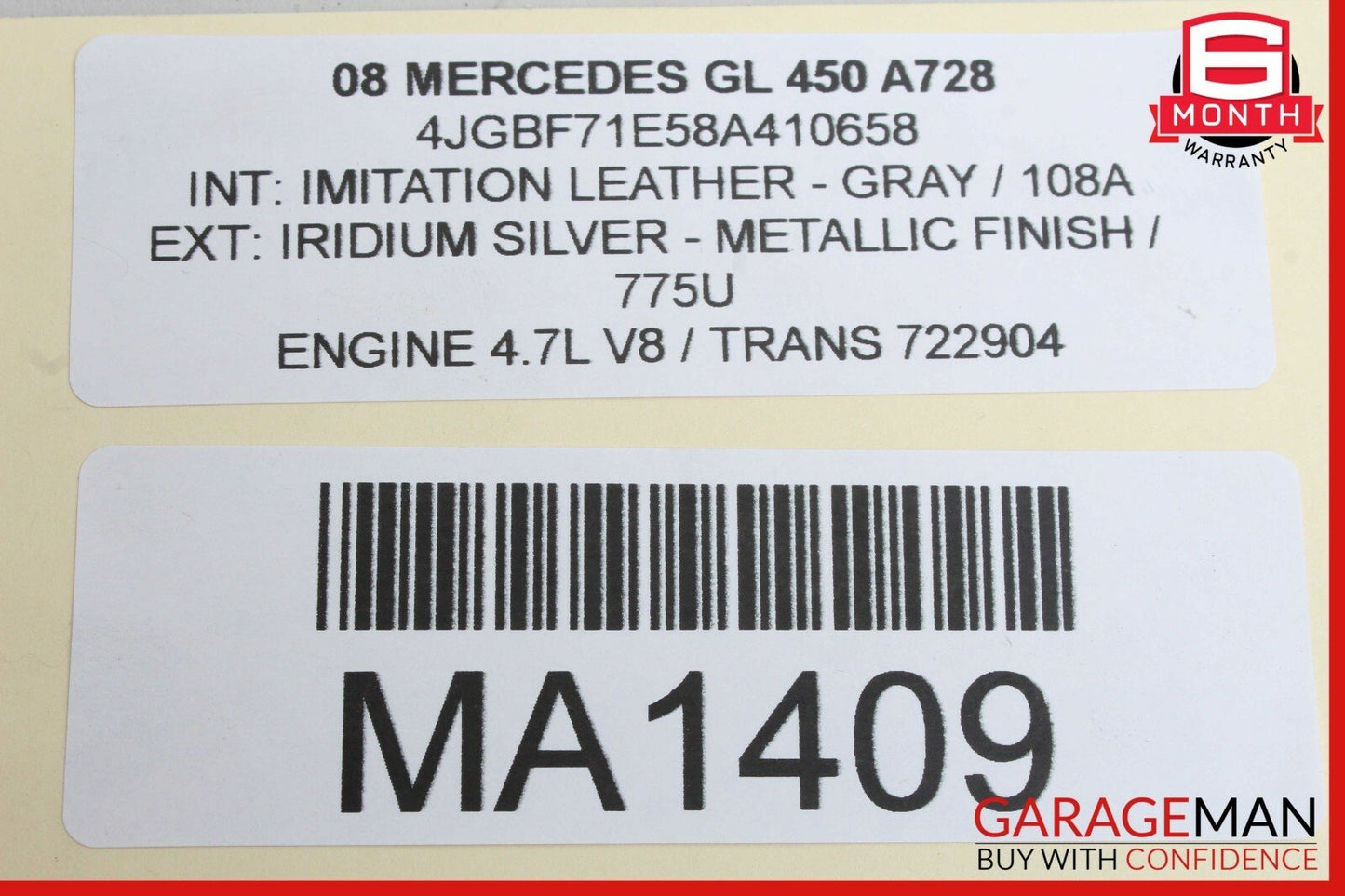 03-08 Mercedes GL450 CL600 E350 Sirius Satellite Radio Receiver 2118706790 OEM