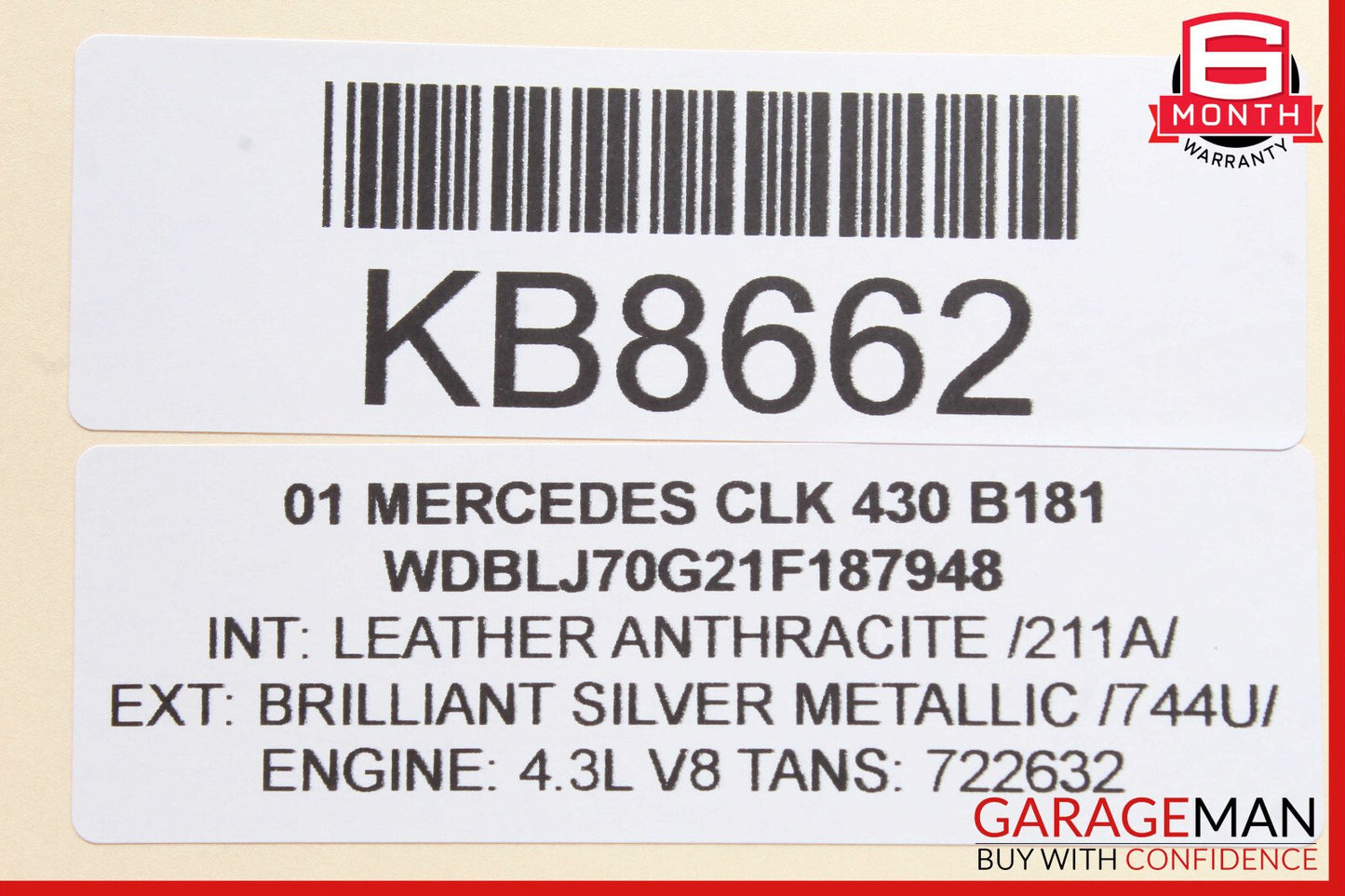 00-06 Mercedes W208 CLK430 SL500 S430 Satellite Antenna Module Unit OEM