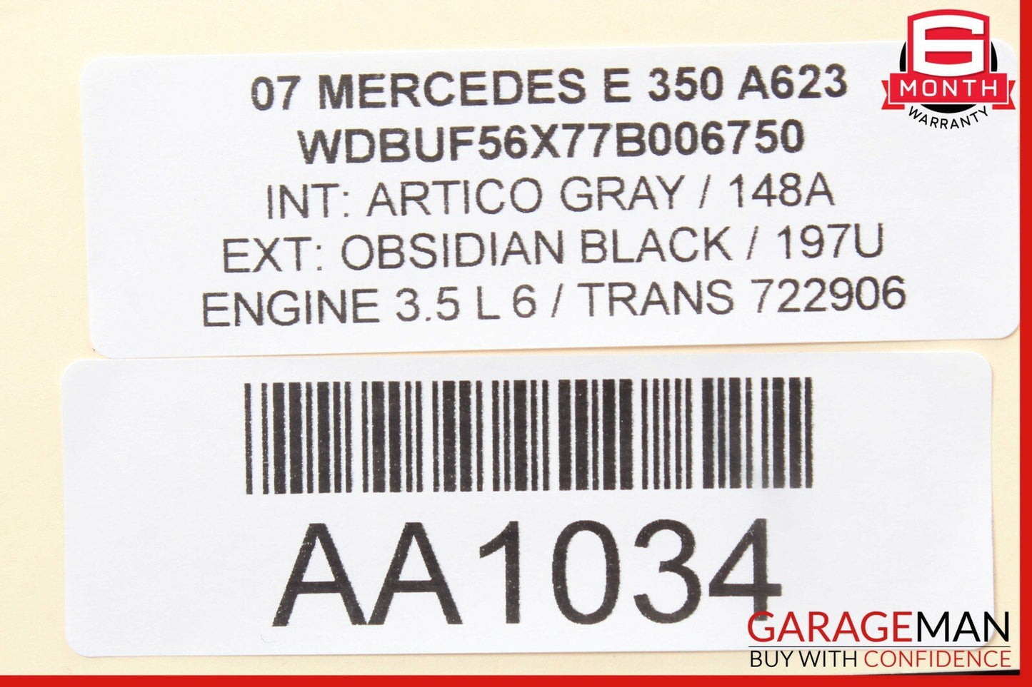 03-09 Mercedes W211 E320 E350 Front Right / Left Side Top Upper Seat Cushion