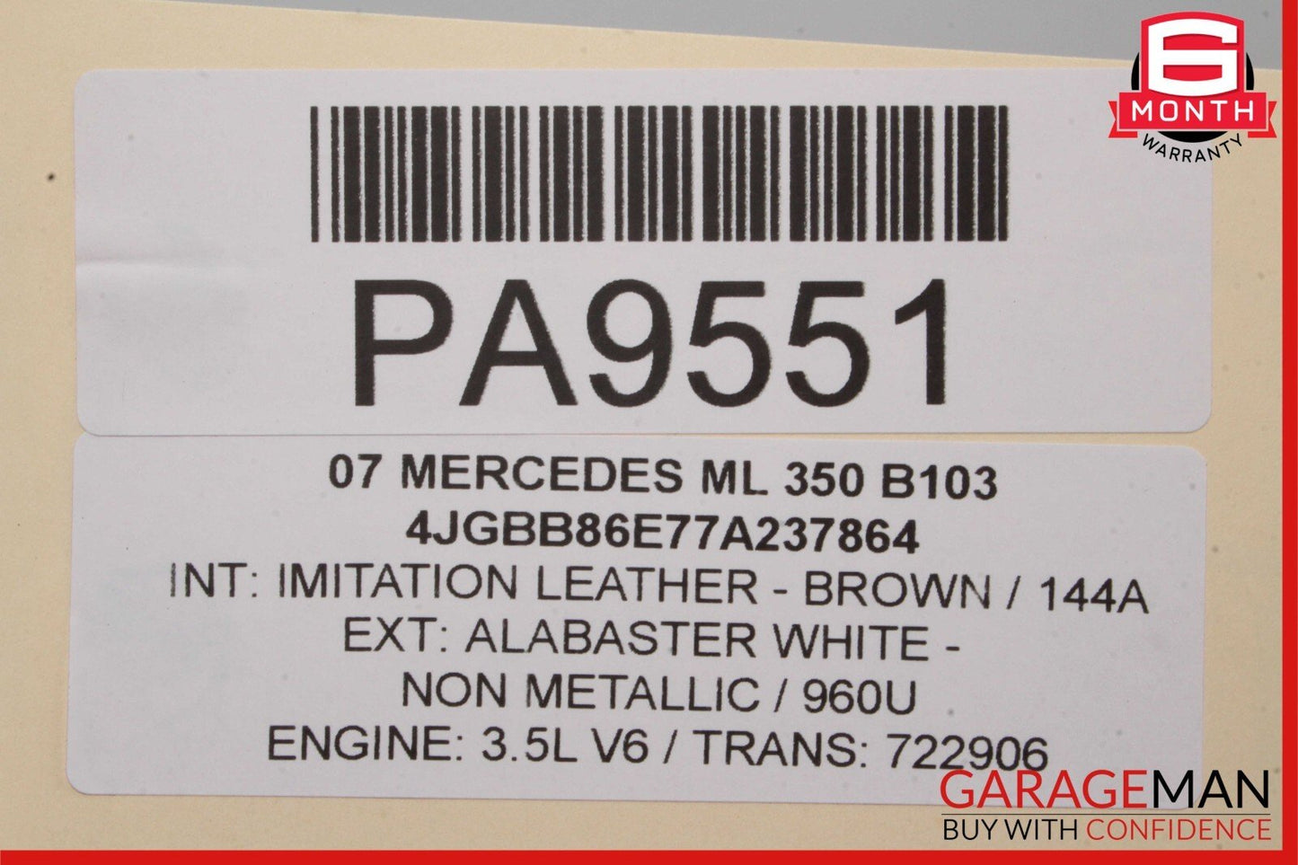 06-11 Mercedes W164 ML350 ML500 Left And Right Side Door Step Nerf Bar Set OEM