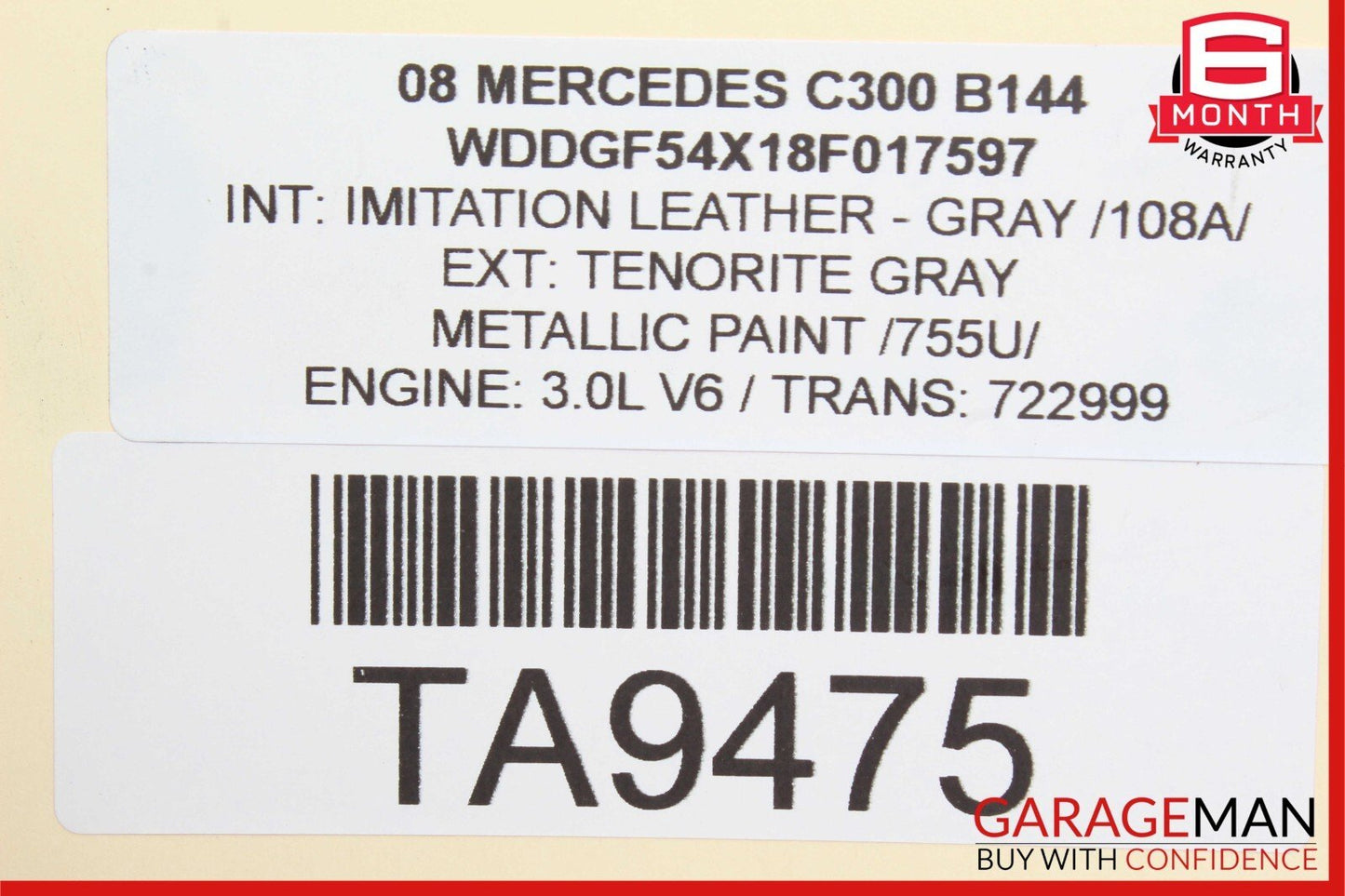 Mercedes C300 C350 E350 Front Right Engine Timing Chain Cover Plate