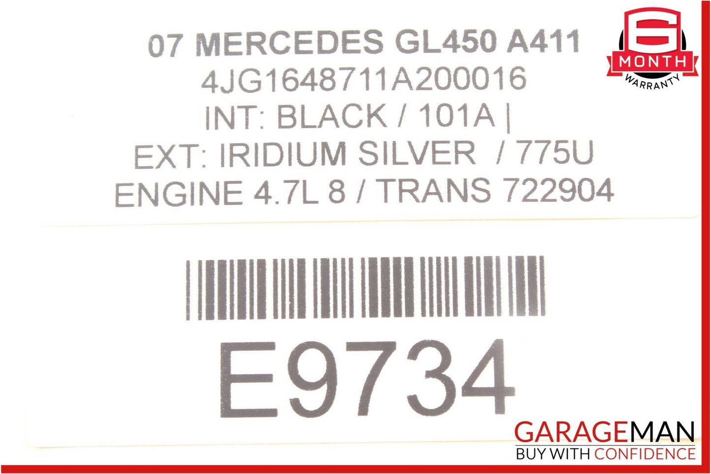 03-11 Mercedes GL450 CLS500 ML350 Front Right Side Under Seat Control Module OEM