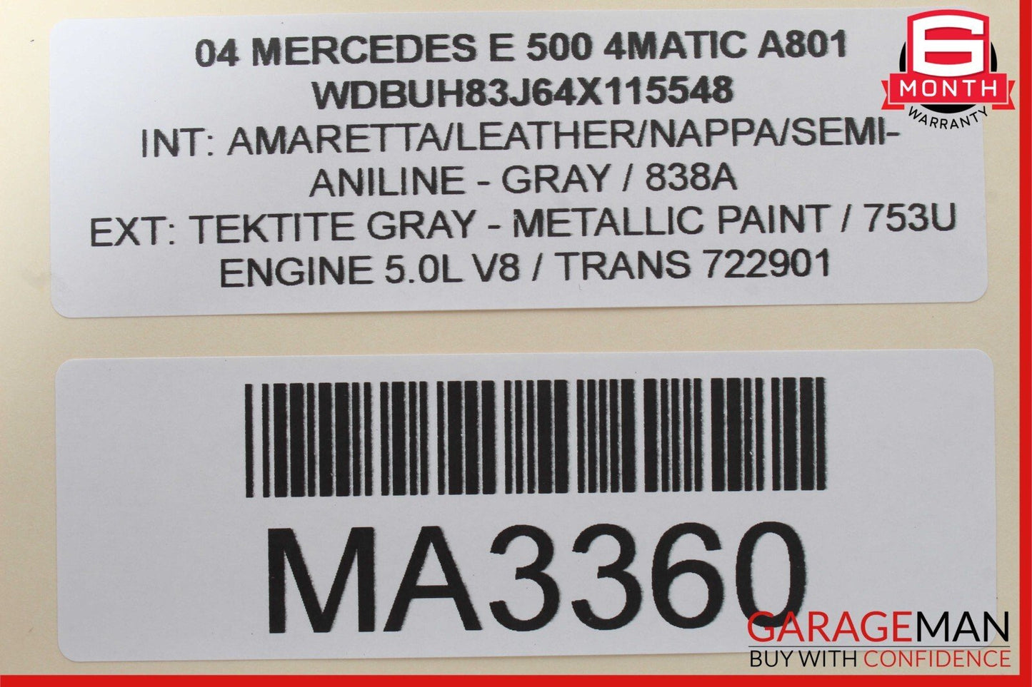 03-09 Mercedes W211 E500 E550 Front Left Driver Side Door Control Module OEM