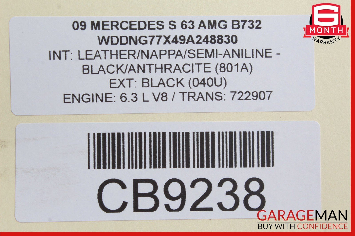 07-14 Mercedes W221 S63 CL63 AMG Rear Left Camber Strut Upper Control Arm OEM