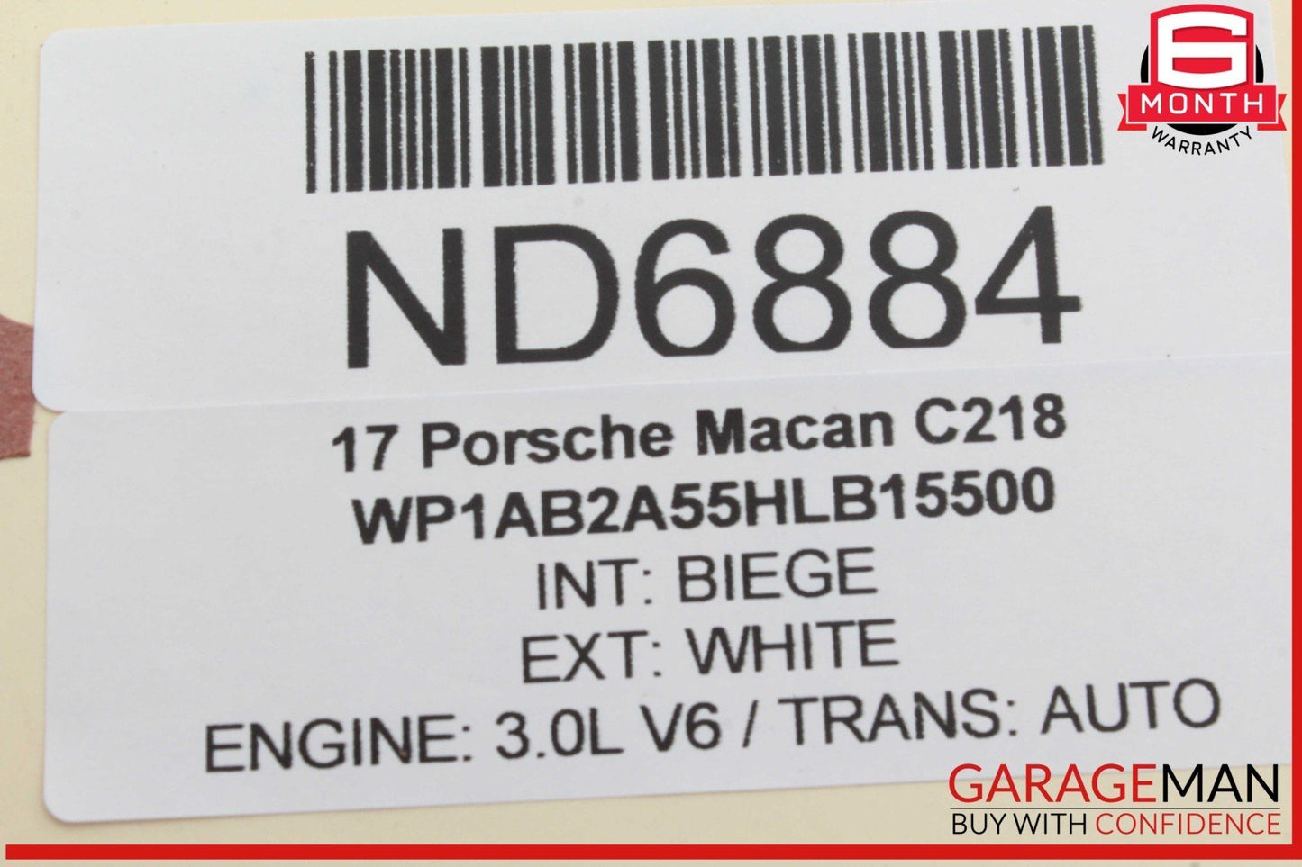 15-18 Porsche Macan 95B Rear Right Side Inner Tail Light Lamp LED 95B945094G OEM