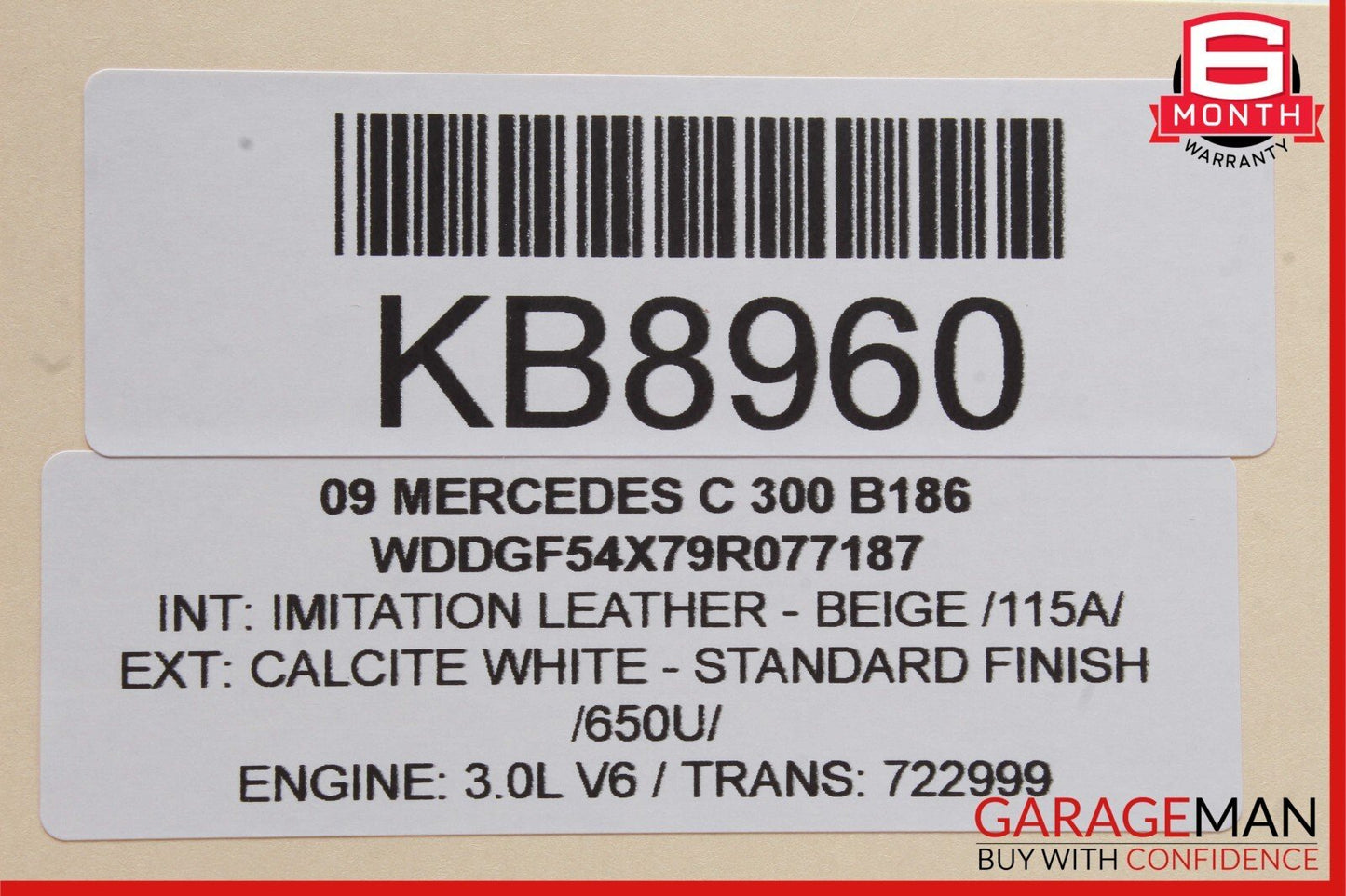 08-17 Mercedes W204 C300 E350 Rear Center Console Ashtray Ash Tray Beige OEM