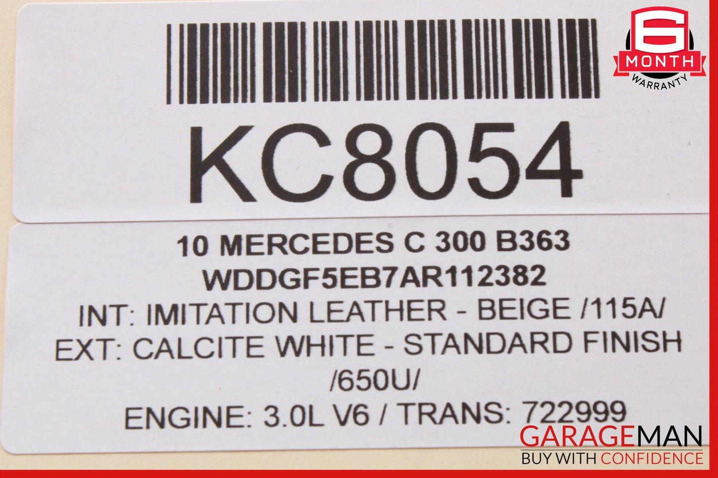 08-11 Mercedes W204 C300 C350 C63 AMG Tail Light Lamp Right Side 2048200264 OEM