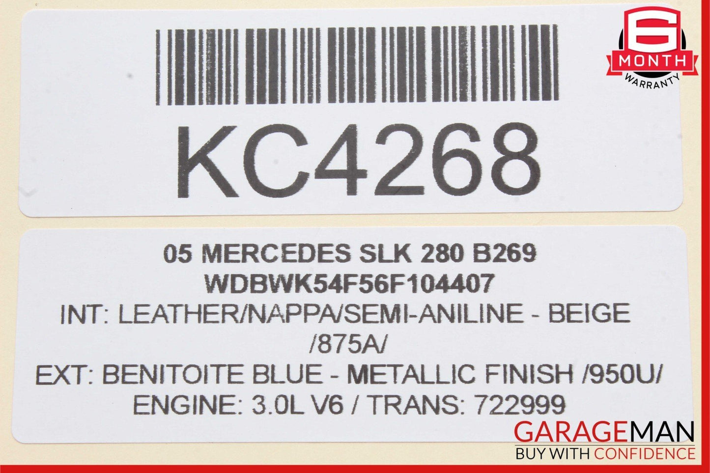 05-11 Mercedes R171 SLK280 SLK350 Front Right Door Window Regulator Motor OEM