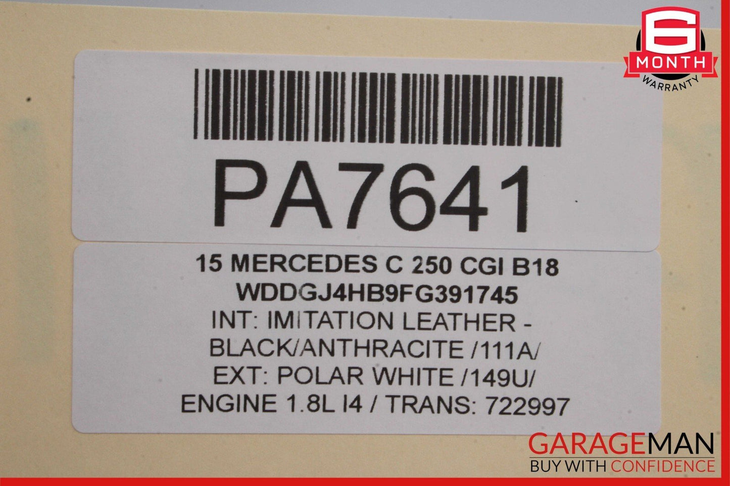 12-14 Mercedes W204 C350 C250 Coupe Sport Right Side Rocker Skirt Moulding White