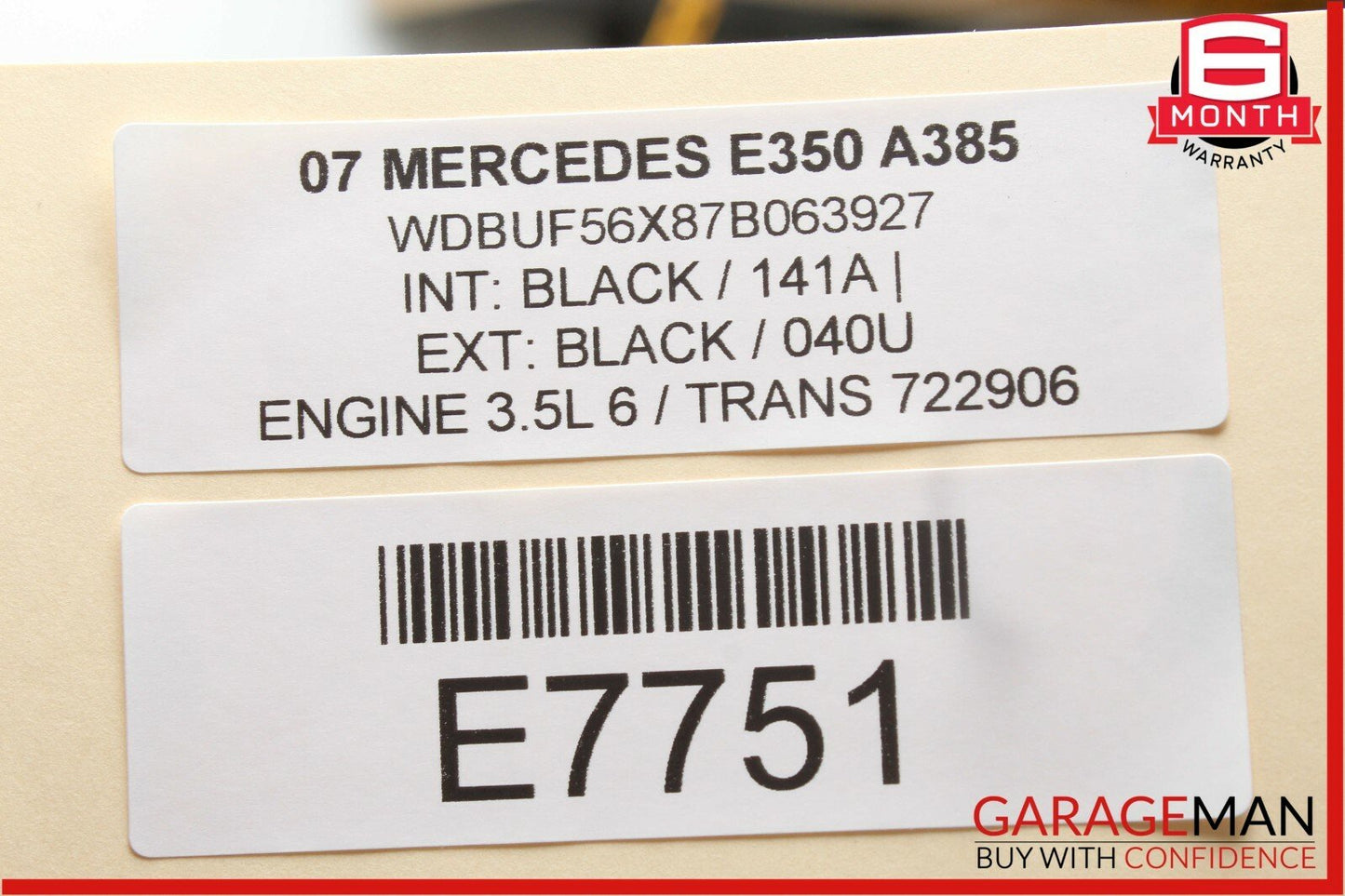 07-09 Mercedes W211 E350 E550 Front Right Passenger Seat Belt Buckle Black OEM