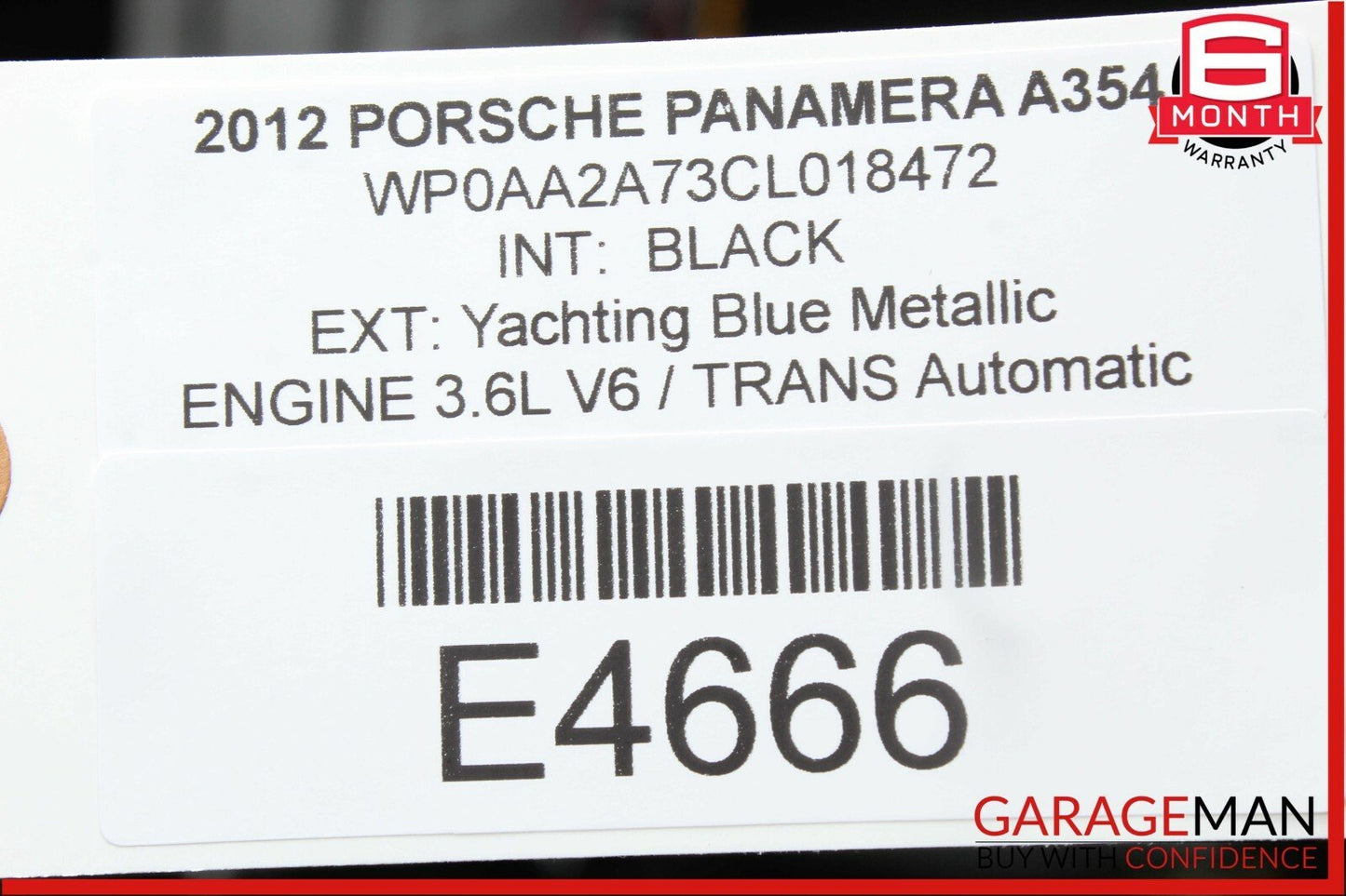 10-15 Porsche Panamera 970 Power Steering Column Shaft Motor Drive Assembly OEM