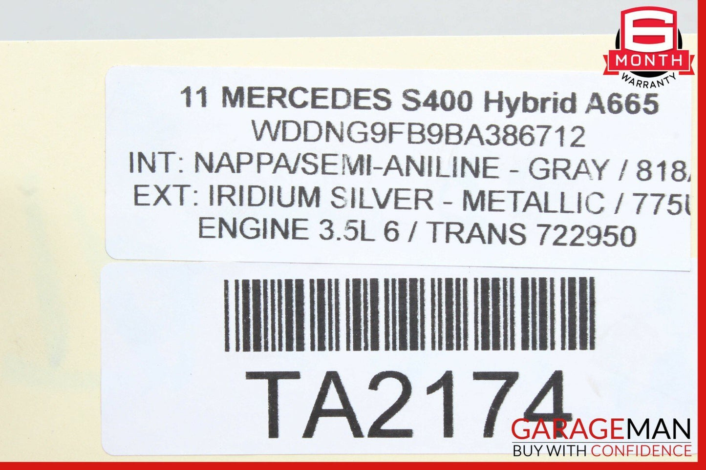 07-13 Mercedes W221 S400 Rear Right And Left Axle CV Half Shaft OEM 2 Psc