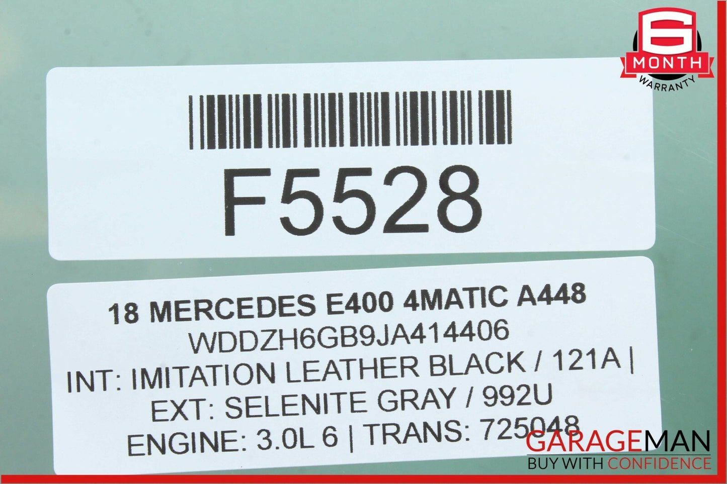16-18 Mercedes W213 E300 E400 Rear Right Passenger Side Door Window Auto Glass