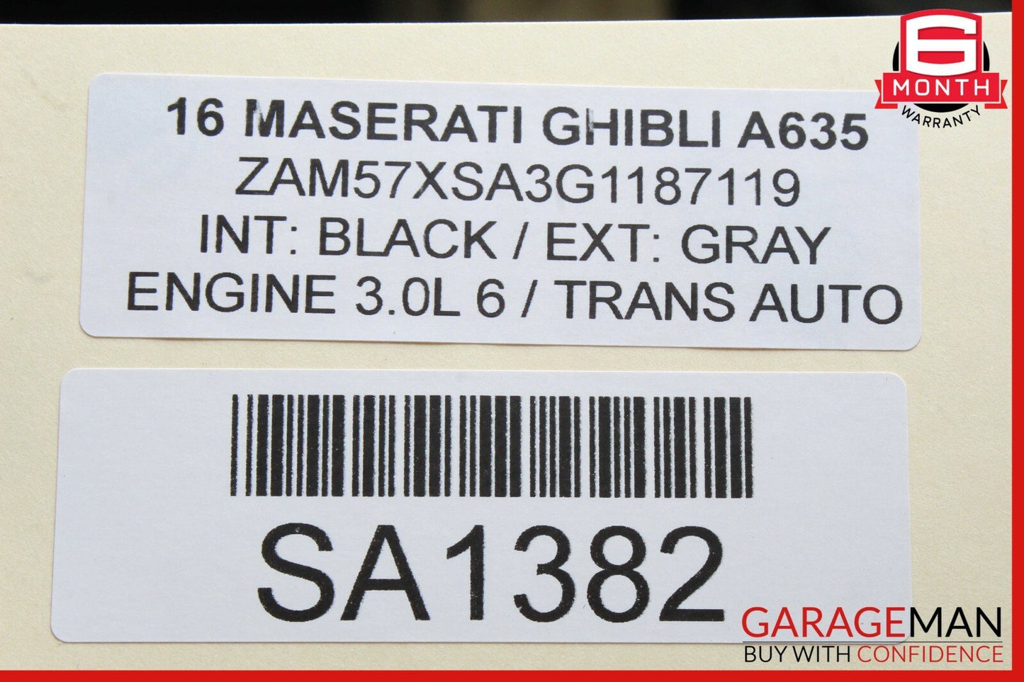 14-17 Maserati Ghibli Rear Bumper Reinforcement Impact Crash Bar Rebar
