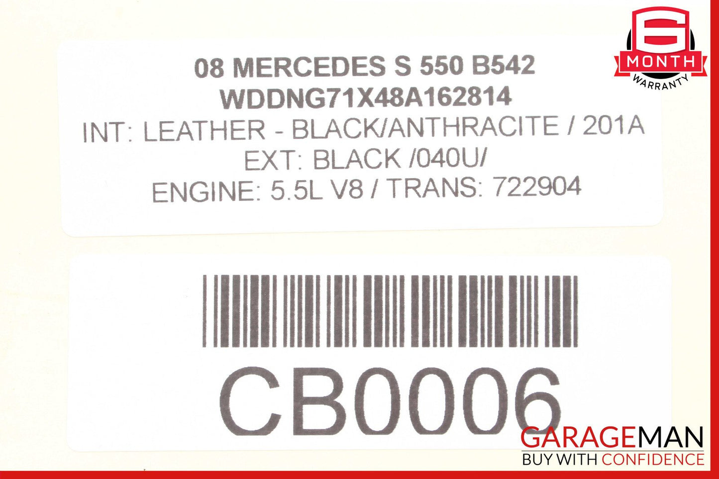 07-14 Mercedes W221 S550 Rear Left / Right Air Suspension Shock Strut Airmatic