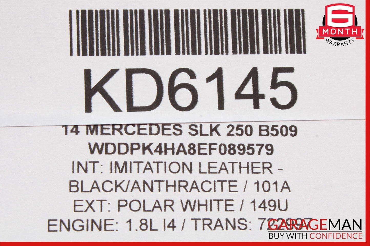 12-20 Mercedes R172 SLK250 Rear Right Side Door Window Regulator Motor Unit OEM