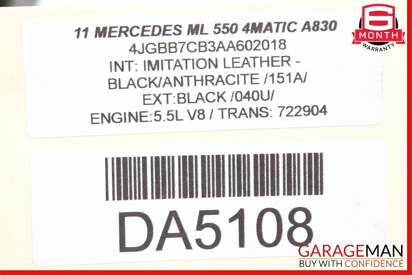 06-12 Mercedes W164 ML550 GL450 Front Right Passenger Side Lower Control Arm OEM