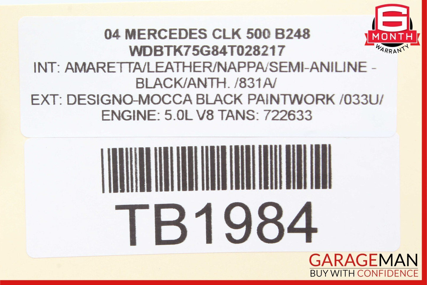 03-12 Mercedes CLK500 E350 SL500 Steering Wheel Airbag Air Bag Assembly