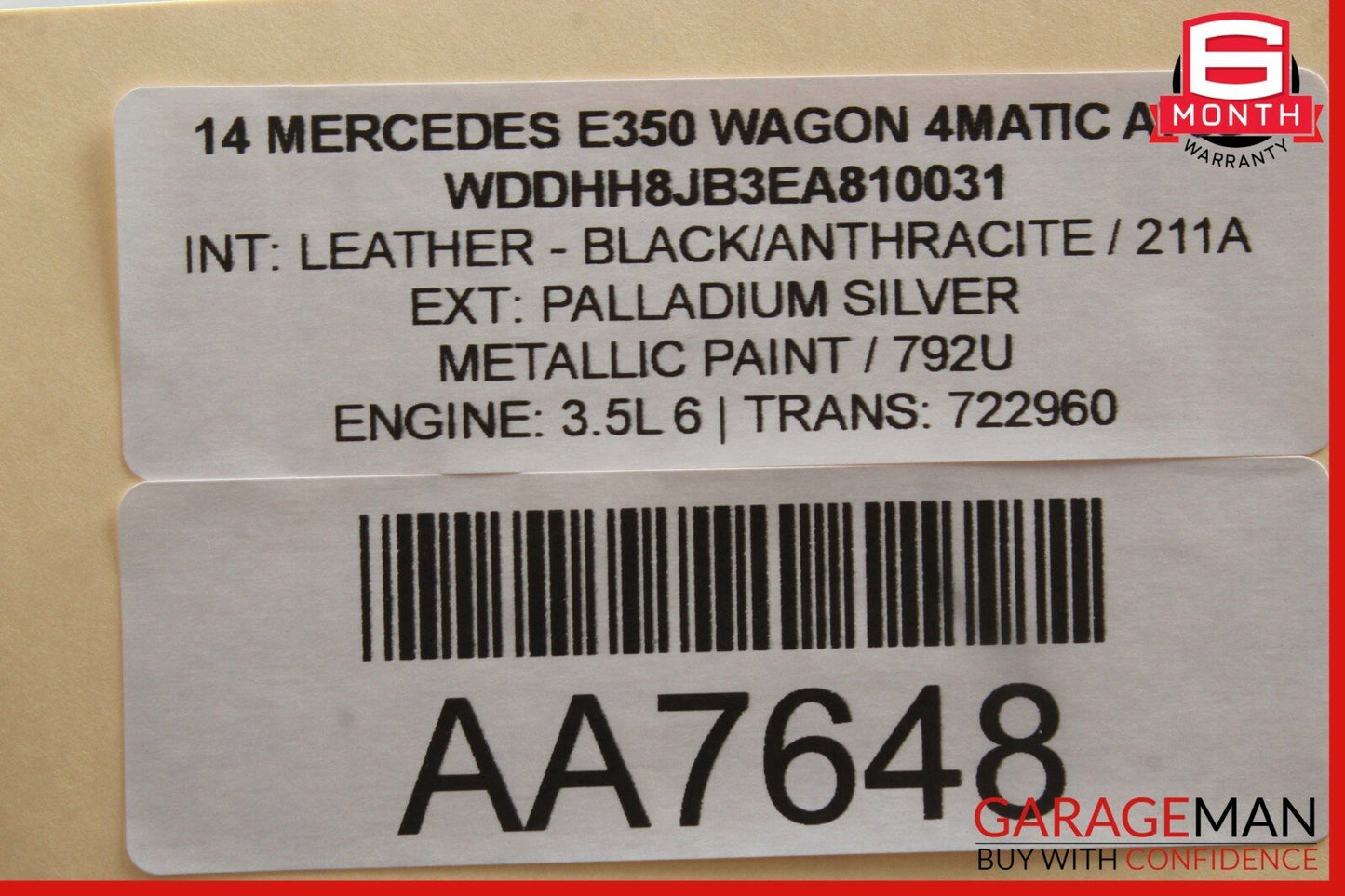 10-13 Mercedes W212 E350 Front Left Side Exterior Door Handle Assembly Silver