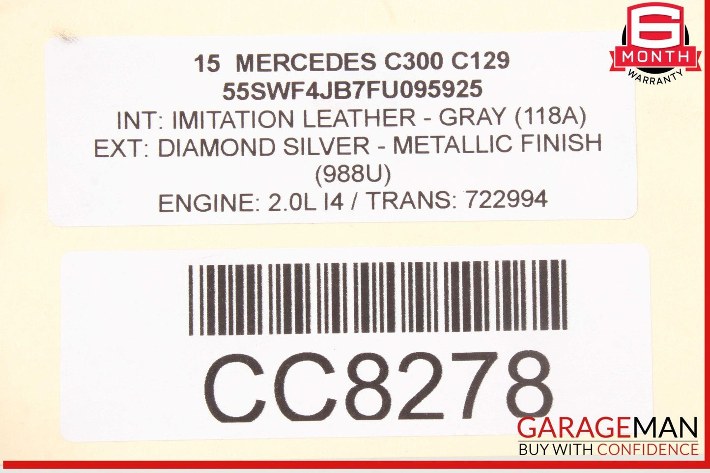 15-20 Mercedes W205 C300 RWD Rear Differential Diff Axle Carrier Assembly OEM