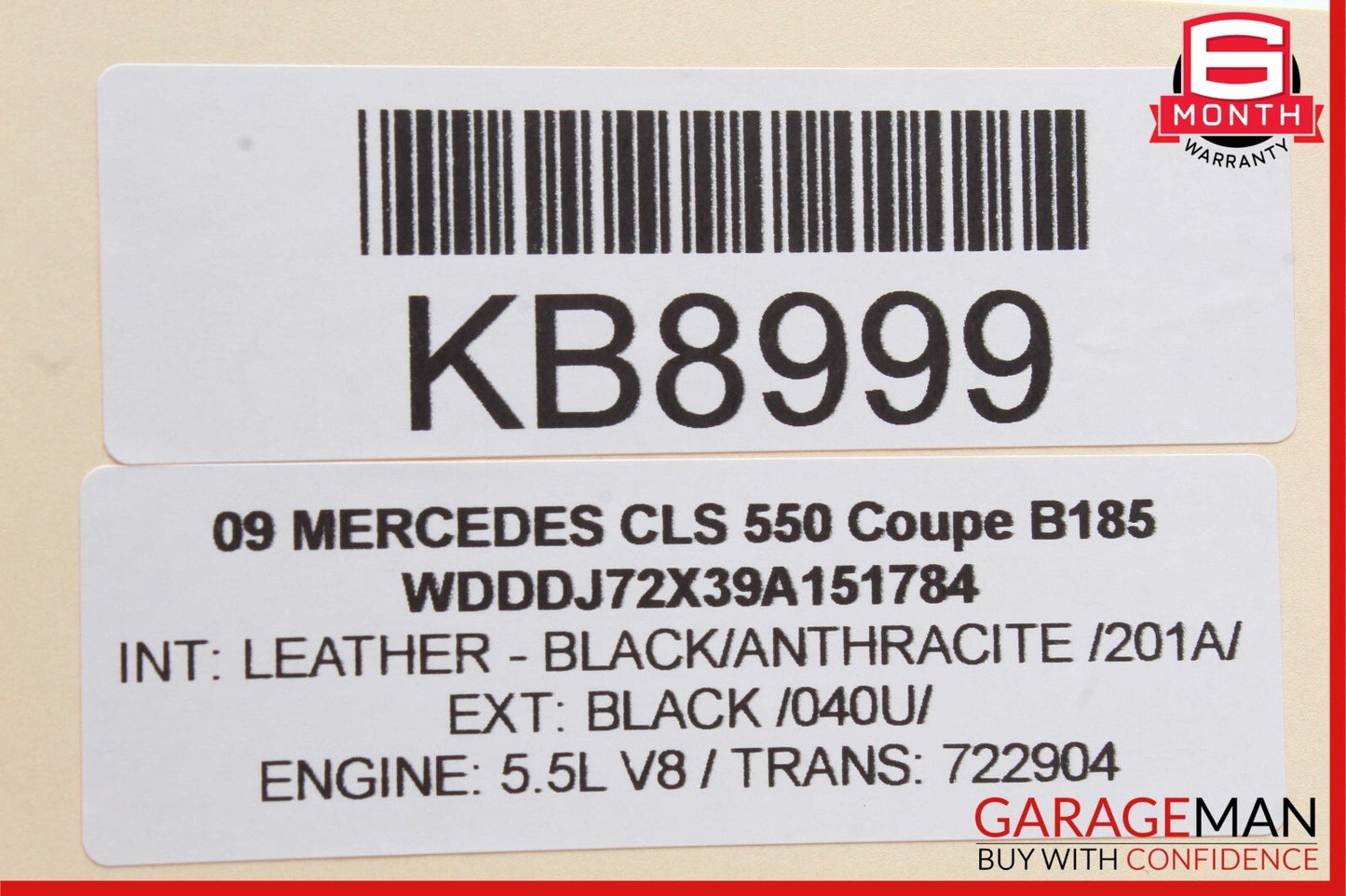 06-11 Mercedes W219 CLS550 Rear Left Side Door Control Module 2198203326 OEM