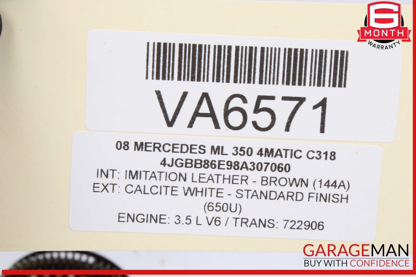 05-12 Mercedes W164 ML350 4MATIC Left Side Engine Camshaft Cam Shaft Intake OEM