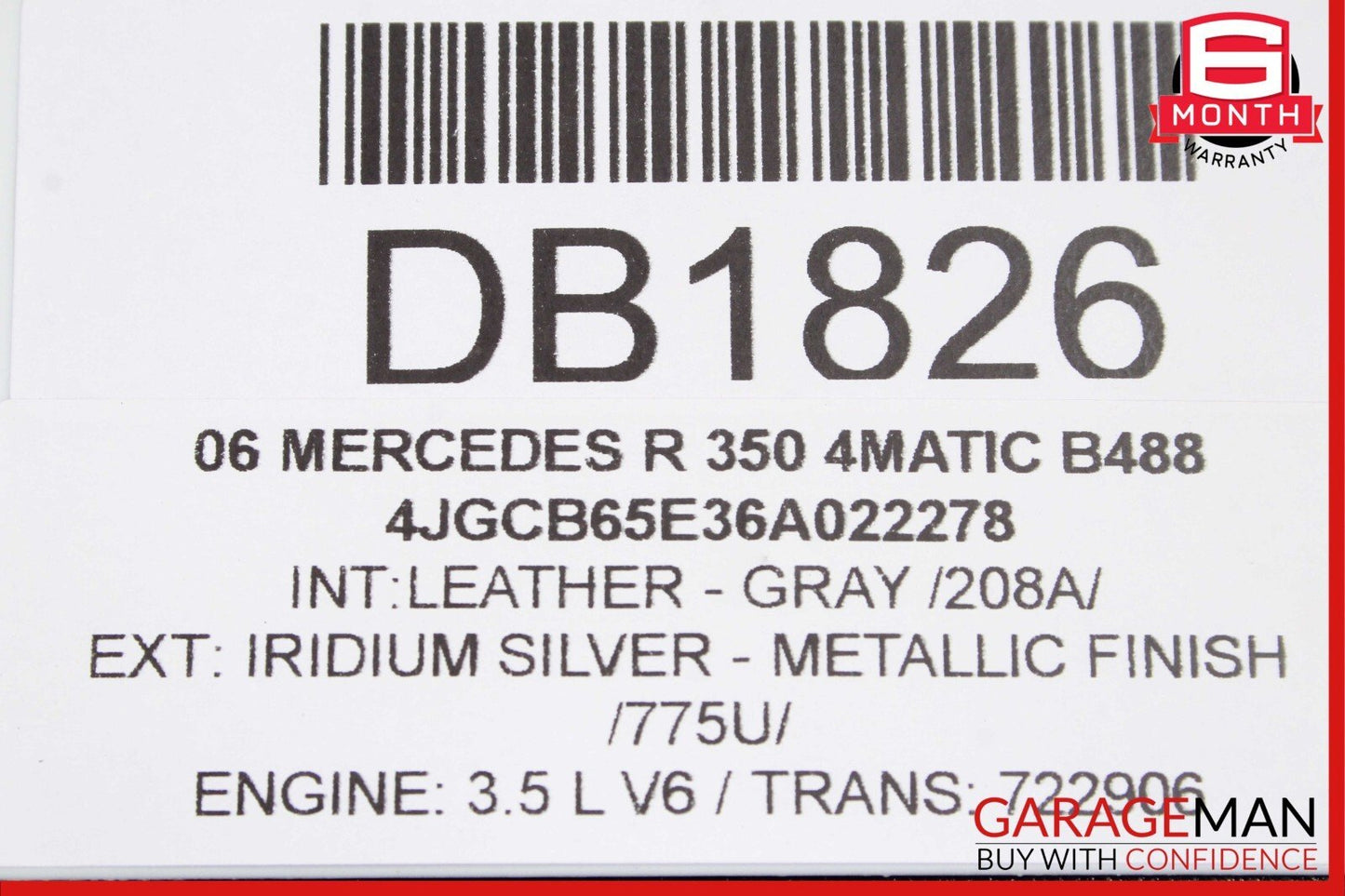 06-13 Mercedes W251 R350 R500 R320 Left Driver Side Skirt Rocker Panel OEM