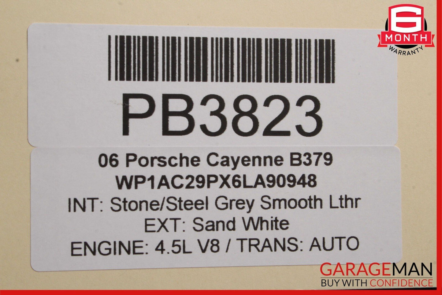 03-06 Porsche Cayenne 955 Front Right Door Window Frame Glass Panel Plate Assy
