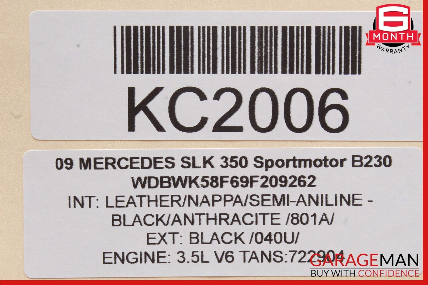 05-11 Mercedes R171 SLK350 SLK280 Right Side Door Tweeter Speaker Cover OEM