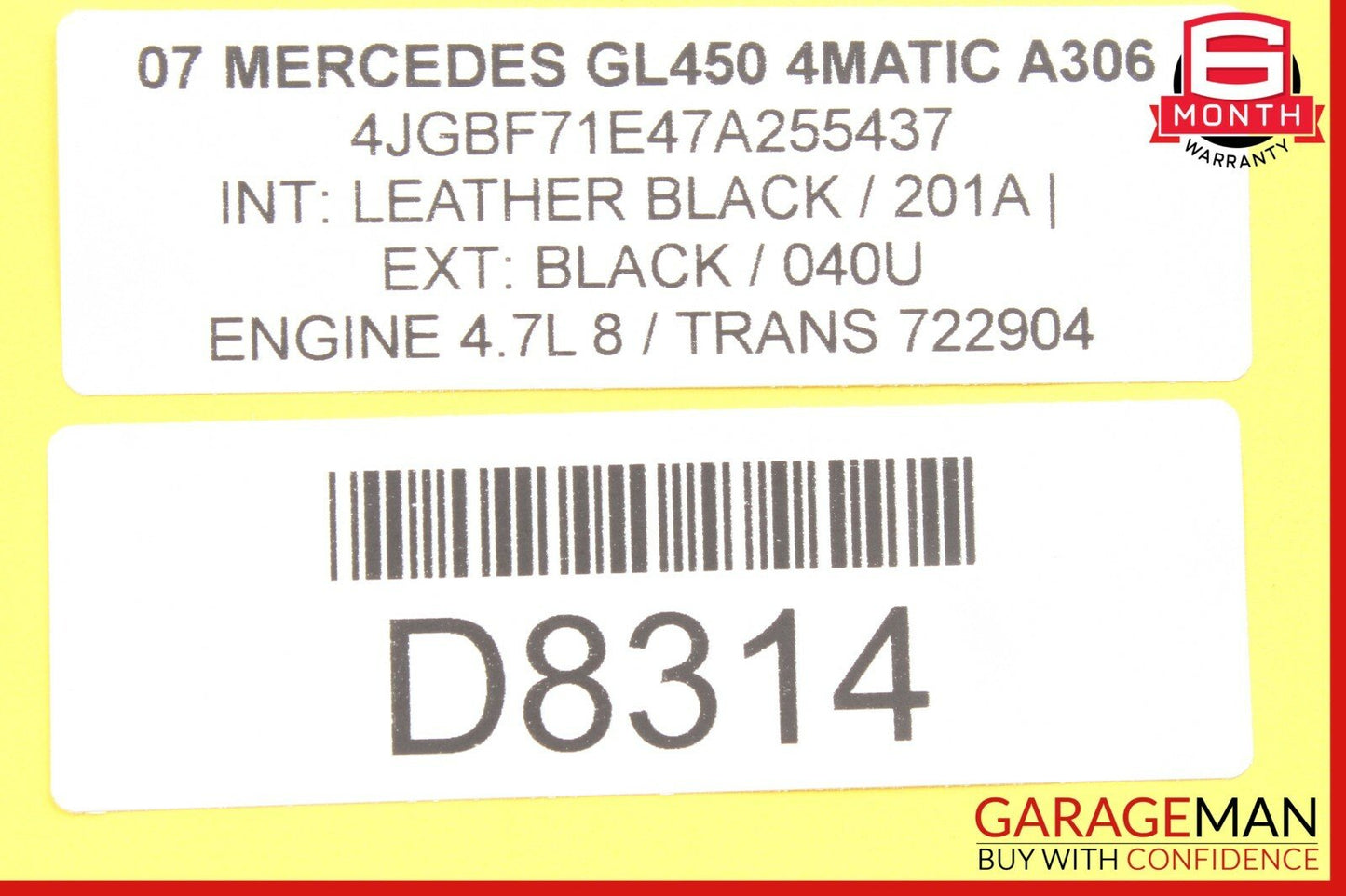 06-12 Mercedes X164 GL450 ML350 Front Right Passenger Side Seat Control Module