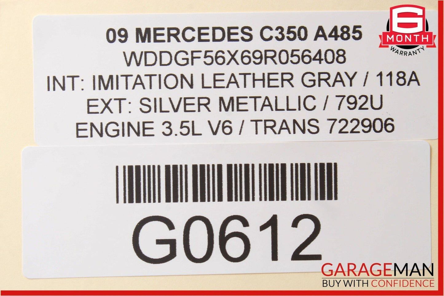 08-14 Mercedes W204 C250 C350 Rear Trunk Lid Tailgate Release Open Handle OEM