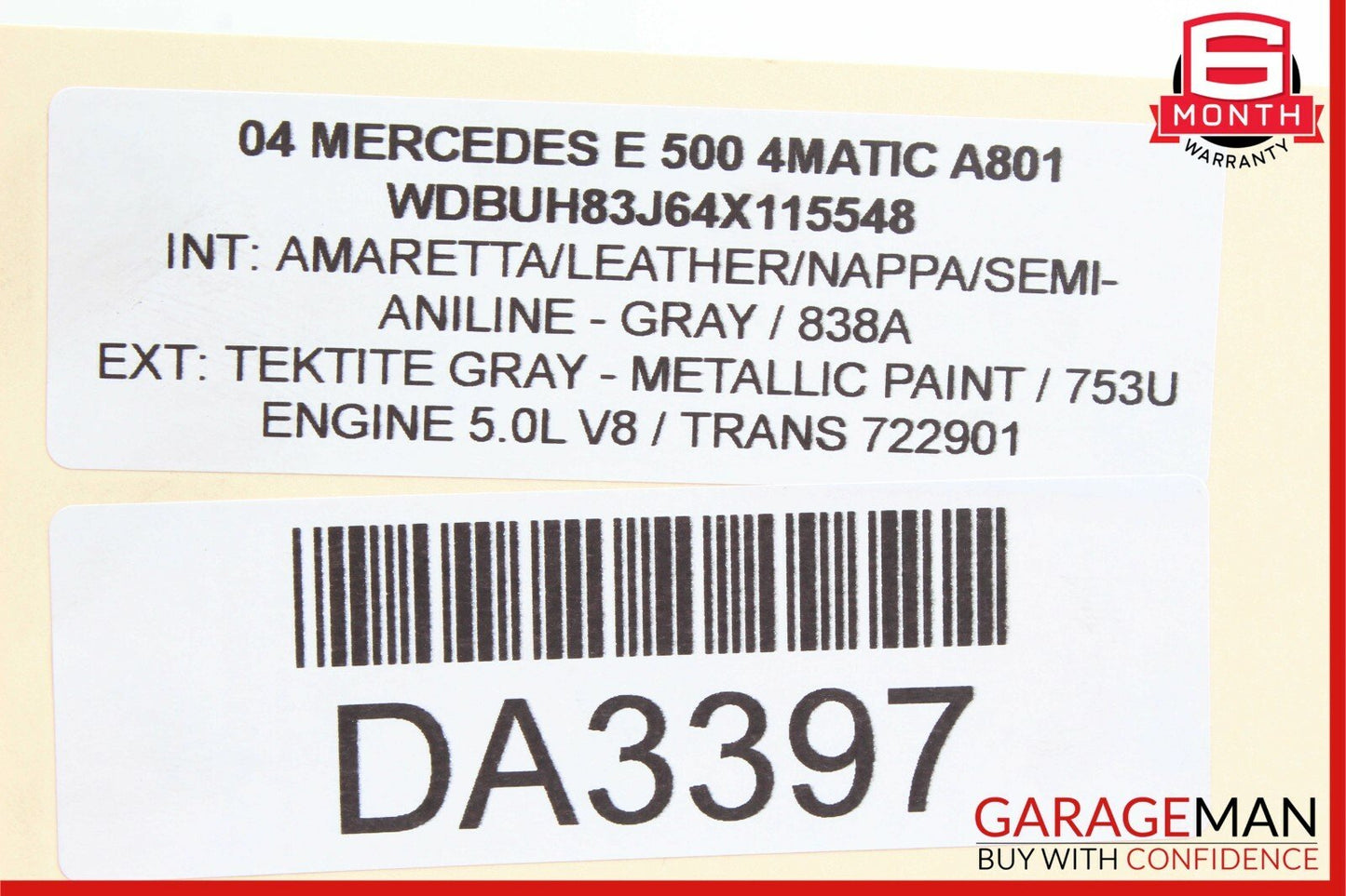 03-09 Mercedes W211 E500 E550 Rear Left Driver Side Window Regulator Motor OEM