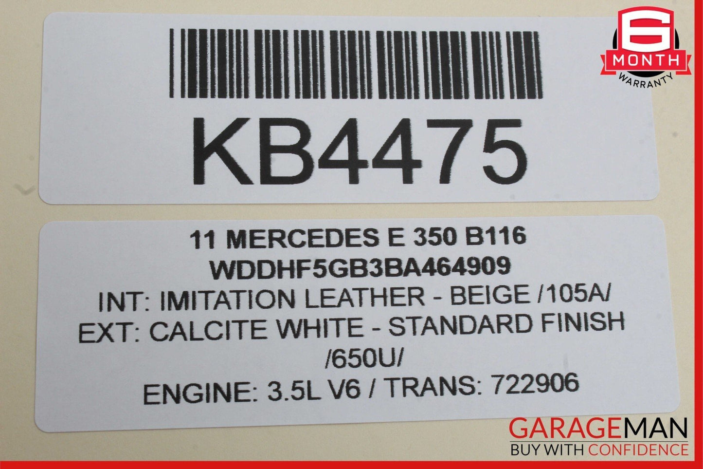 08-11 Mercedes W212 E350 Rear Left Driver Side Exterior Door Handle Beige OEM