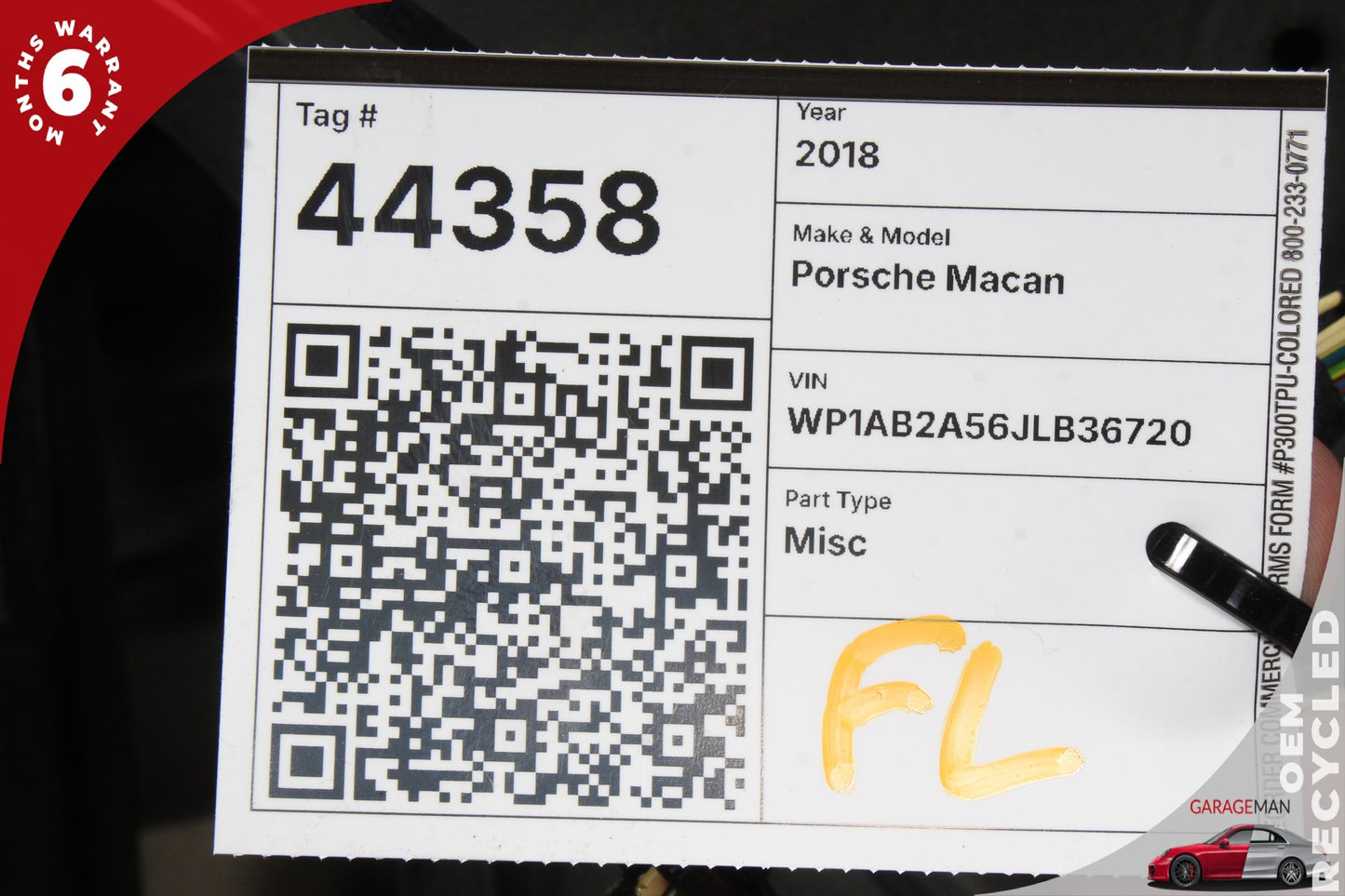 2015-2025 Porsche Macan 95B Front Left Driver Side Door Shell 95B831021 OEM