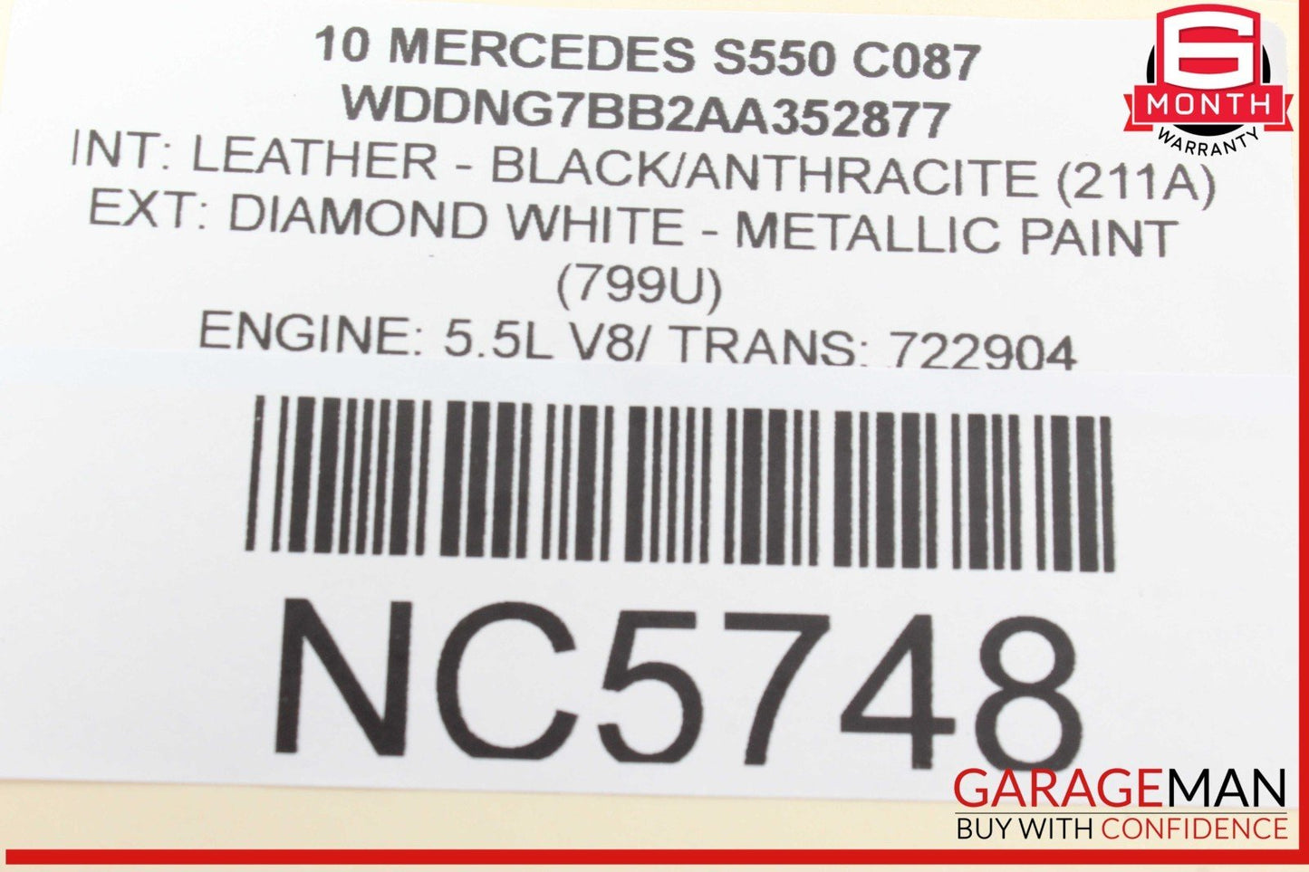10-13 Mercedes W221 S550 S450 Rear Right Side Window Control Switch Black OEM